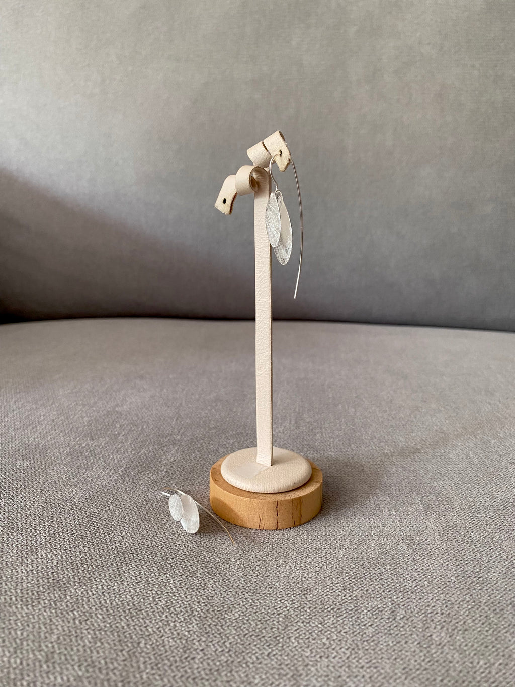 Silver Layered Leaf Earrings