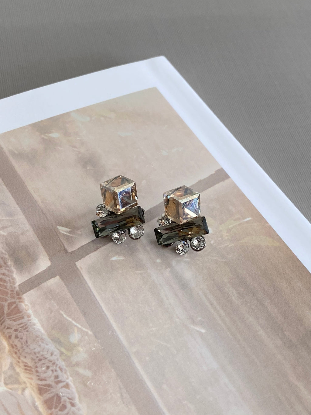 Swarovski Petite Bar Trio Stud Earrings (3 colours)