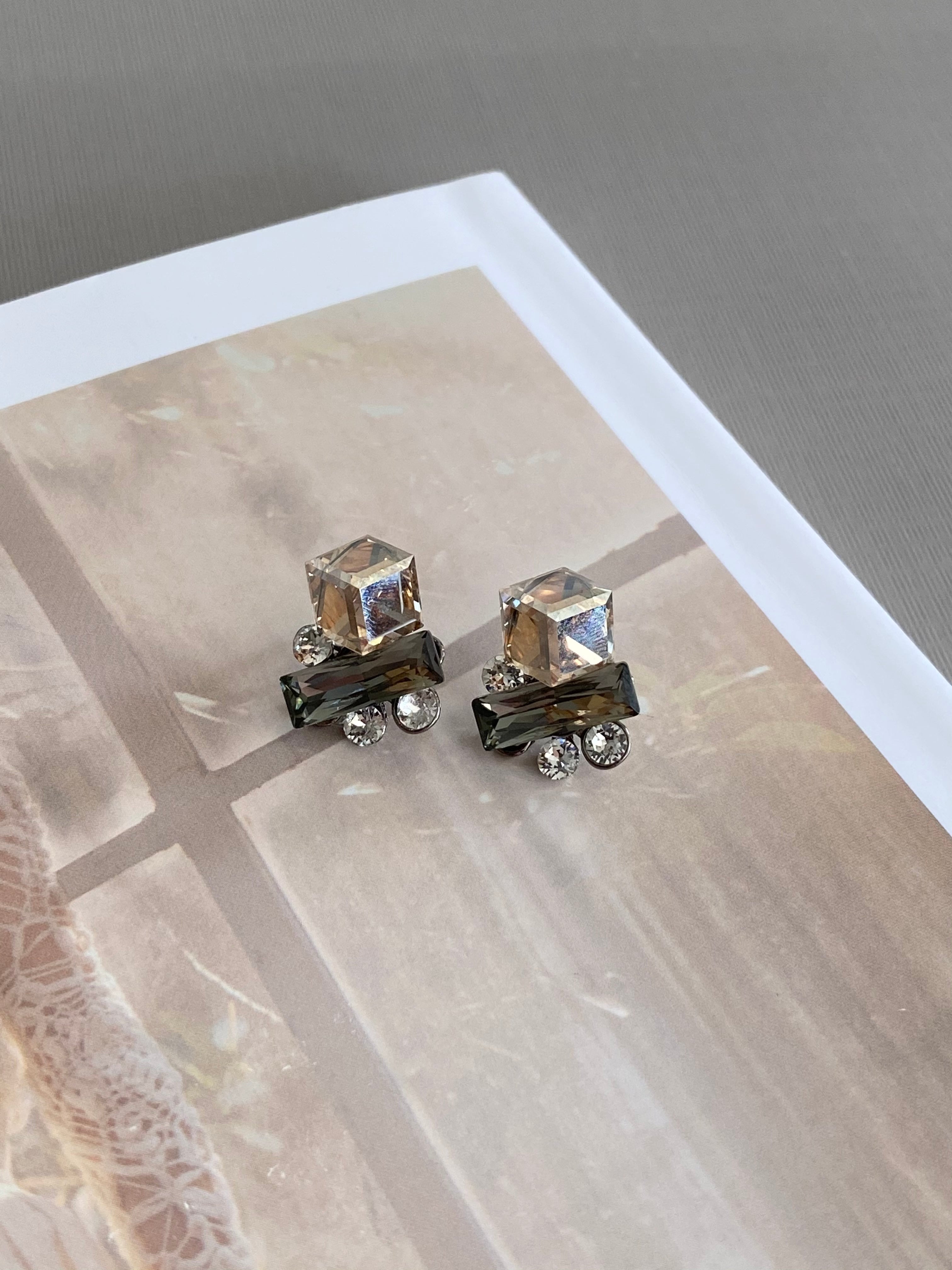 Swarovski Petite Bar Trio Stud Earrings (3 colours)