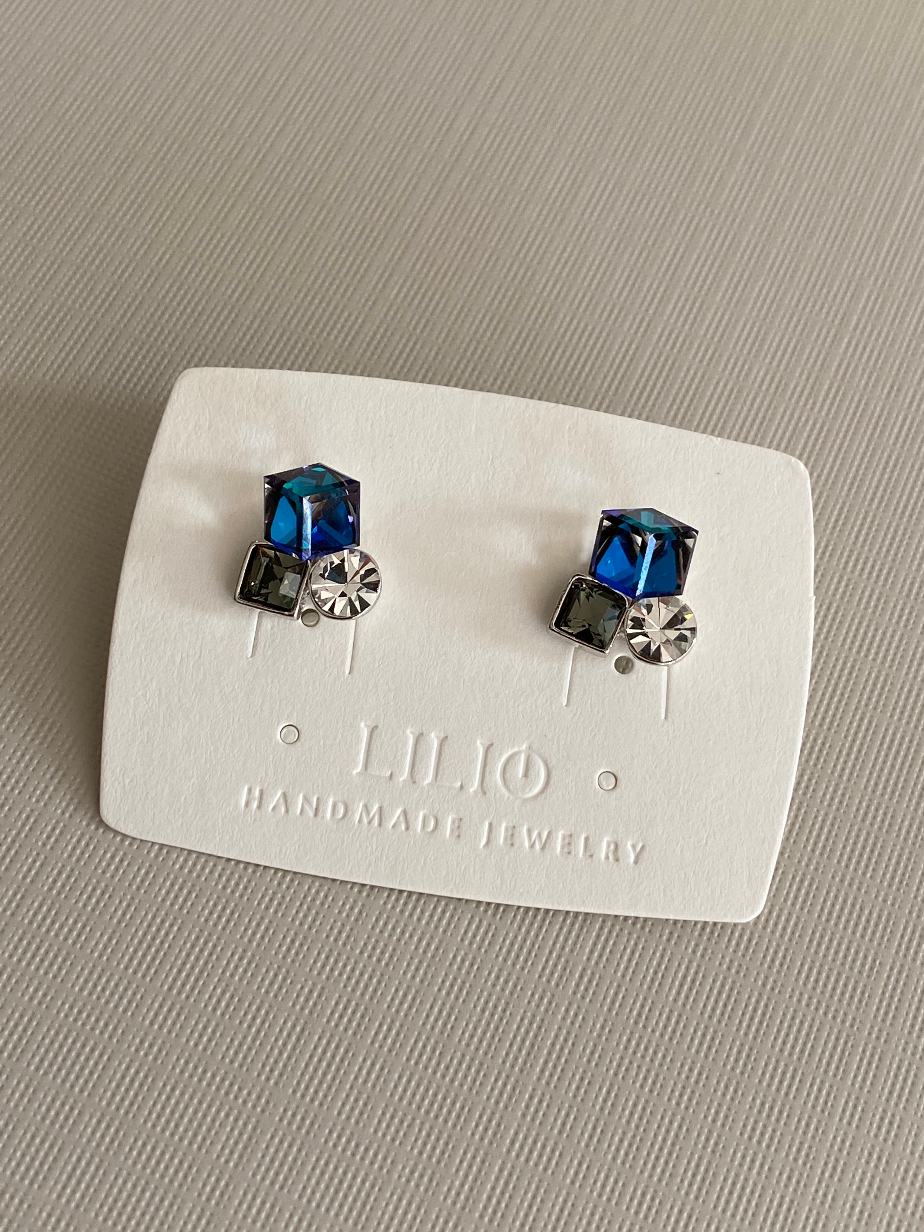 Swarovski Petite Trio Crystal Stud Earrings (2 colours)