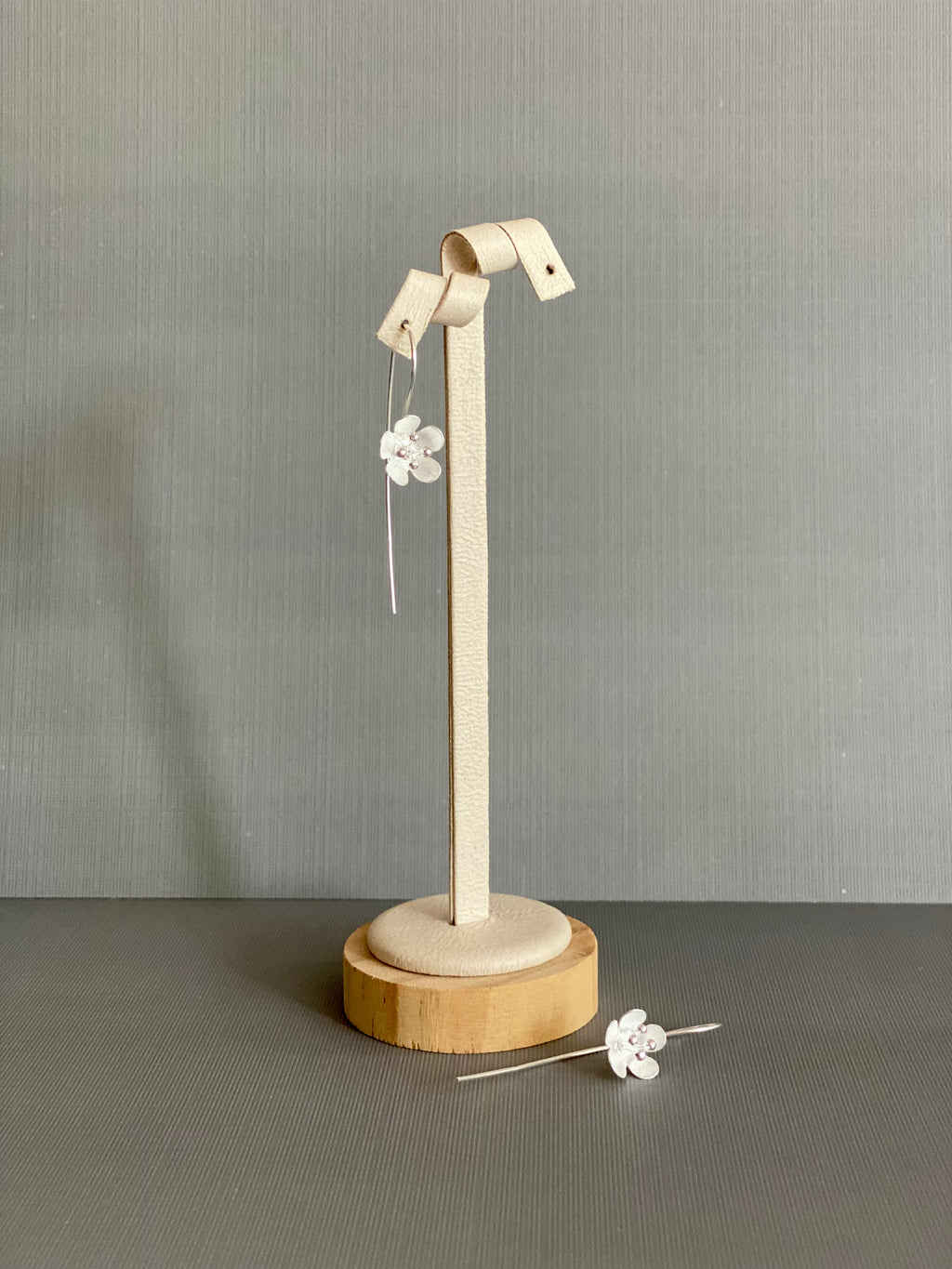 Matte Blossom Hook Earrings