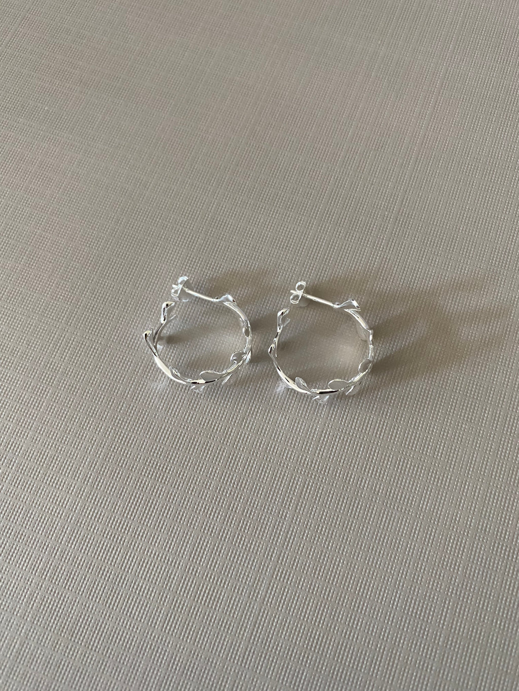 Leaf Hoop Earrings