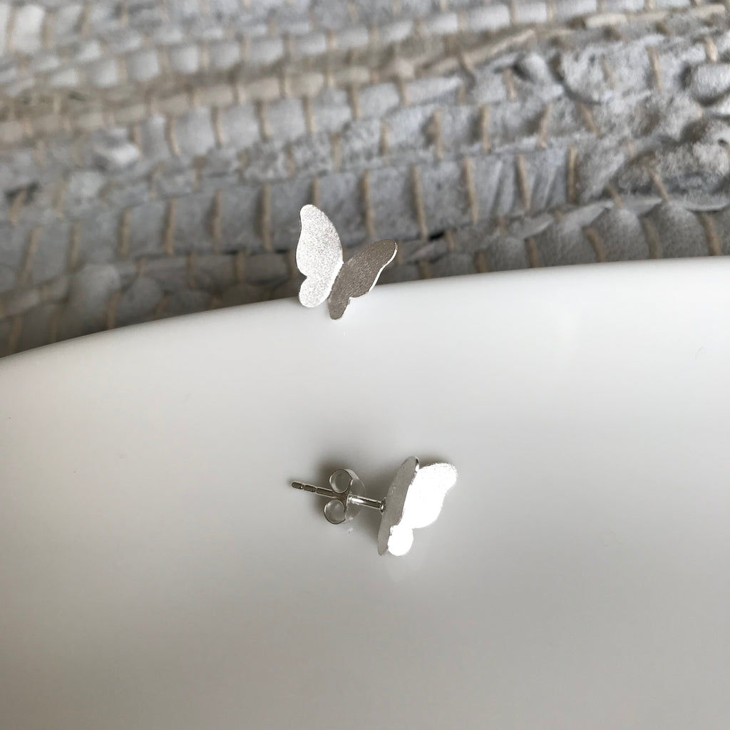 Matte Butterfly Silhouette Earrings