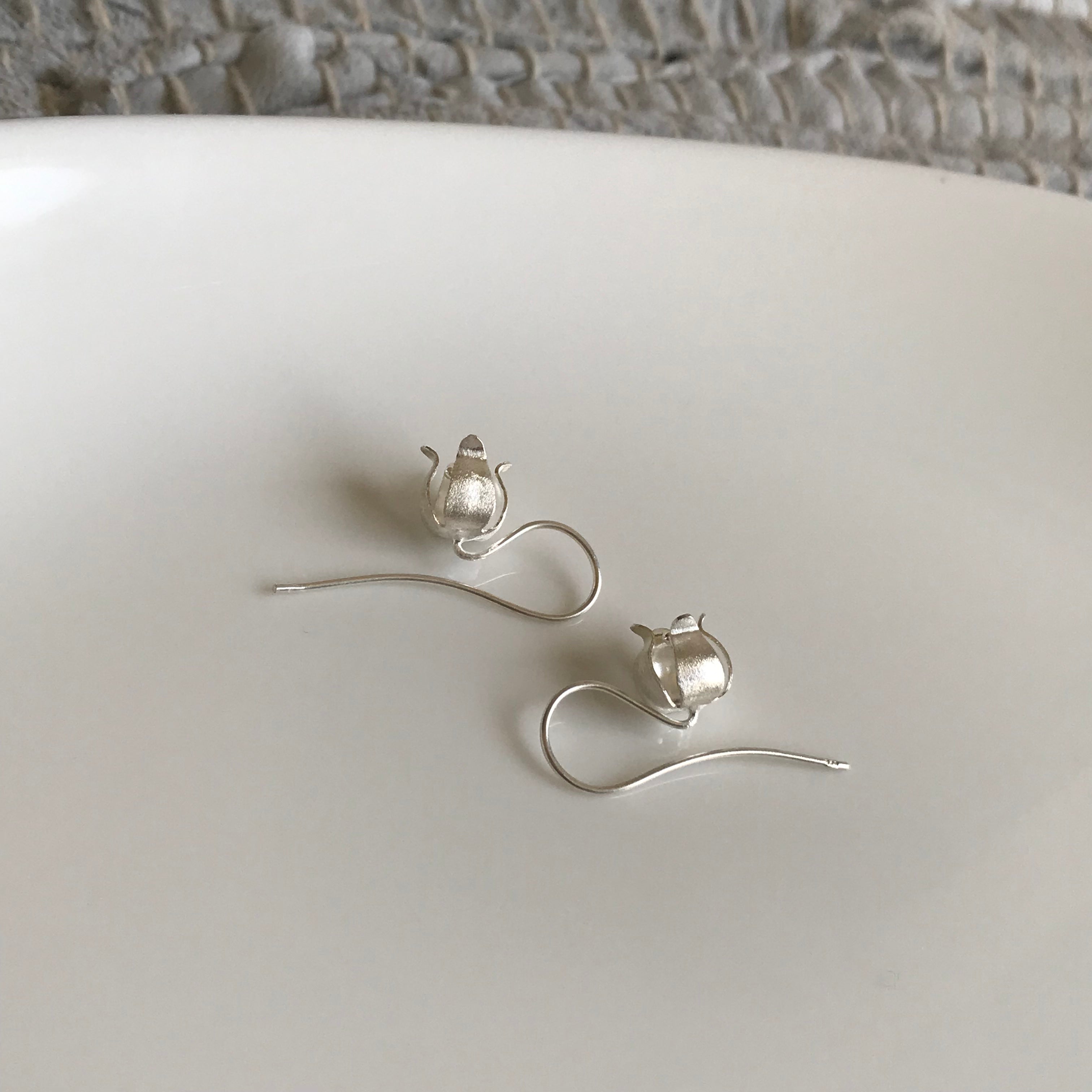 Matte Tulip Hook Earrings