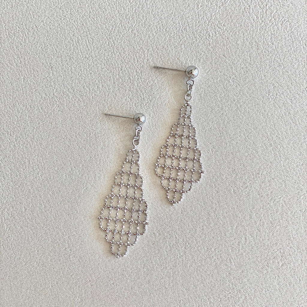 Open Diamond Mesh Earrings