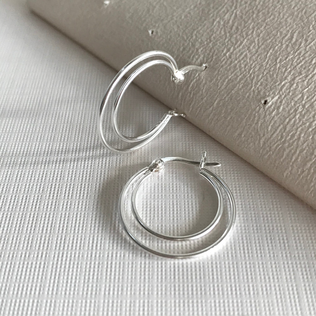 Circular Dual Loop Earrings