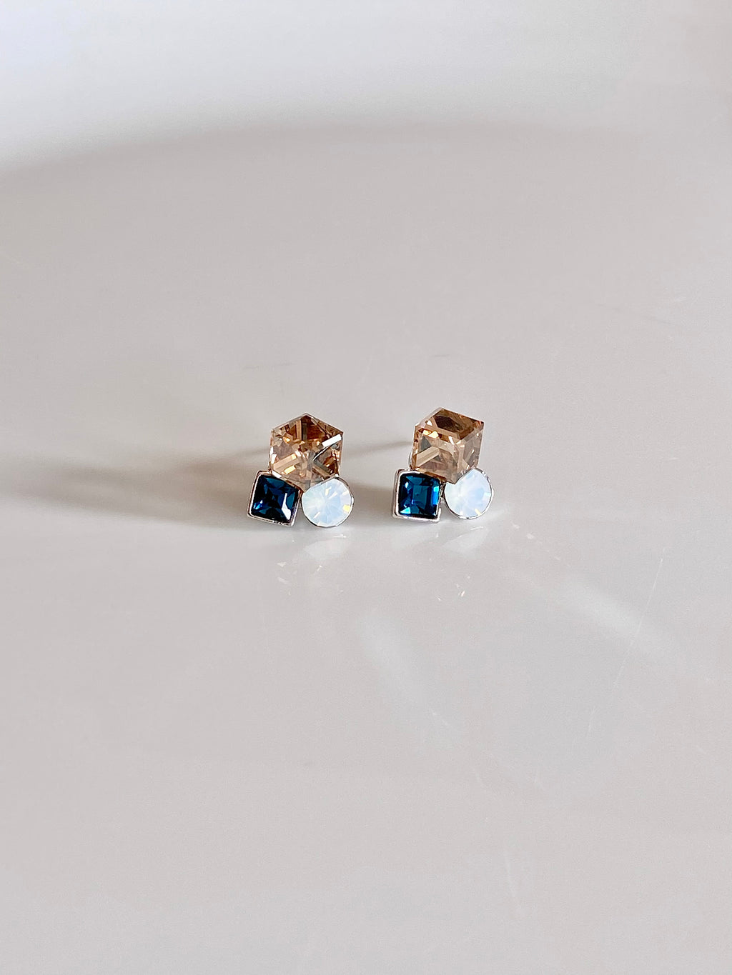 Swarovski Petite Trio Crystal Stud Earrings (6 colours)