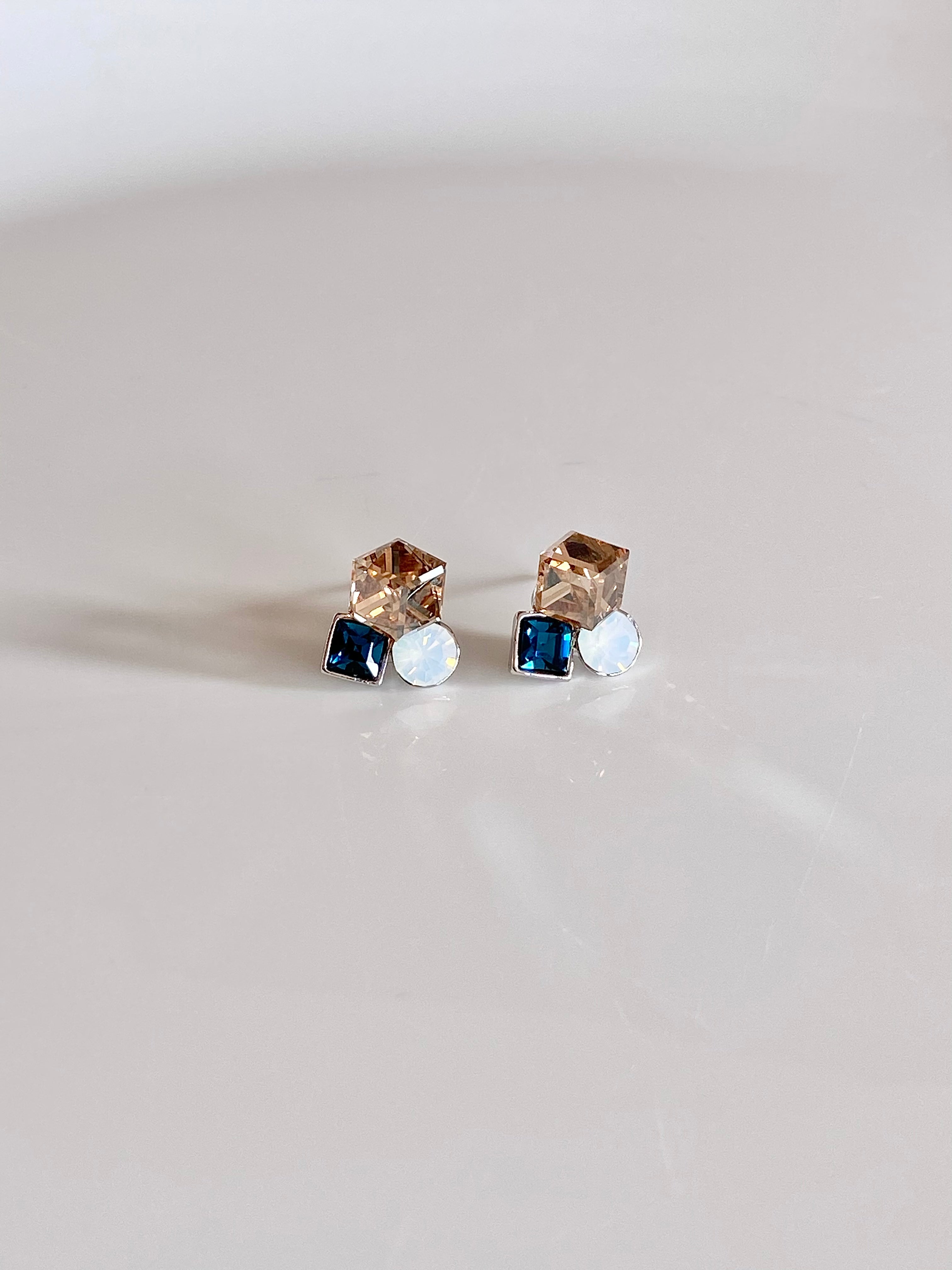 Swarovski Petite Trio Crystal Stud Earrings (6 colours)