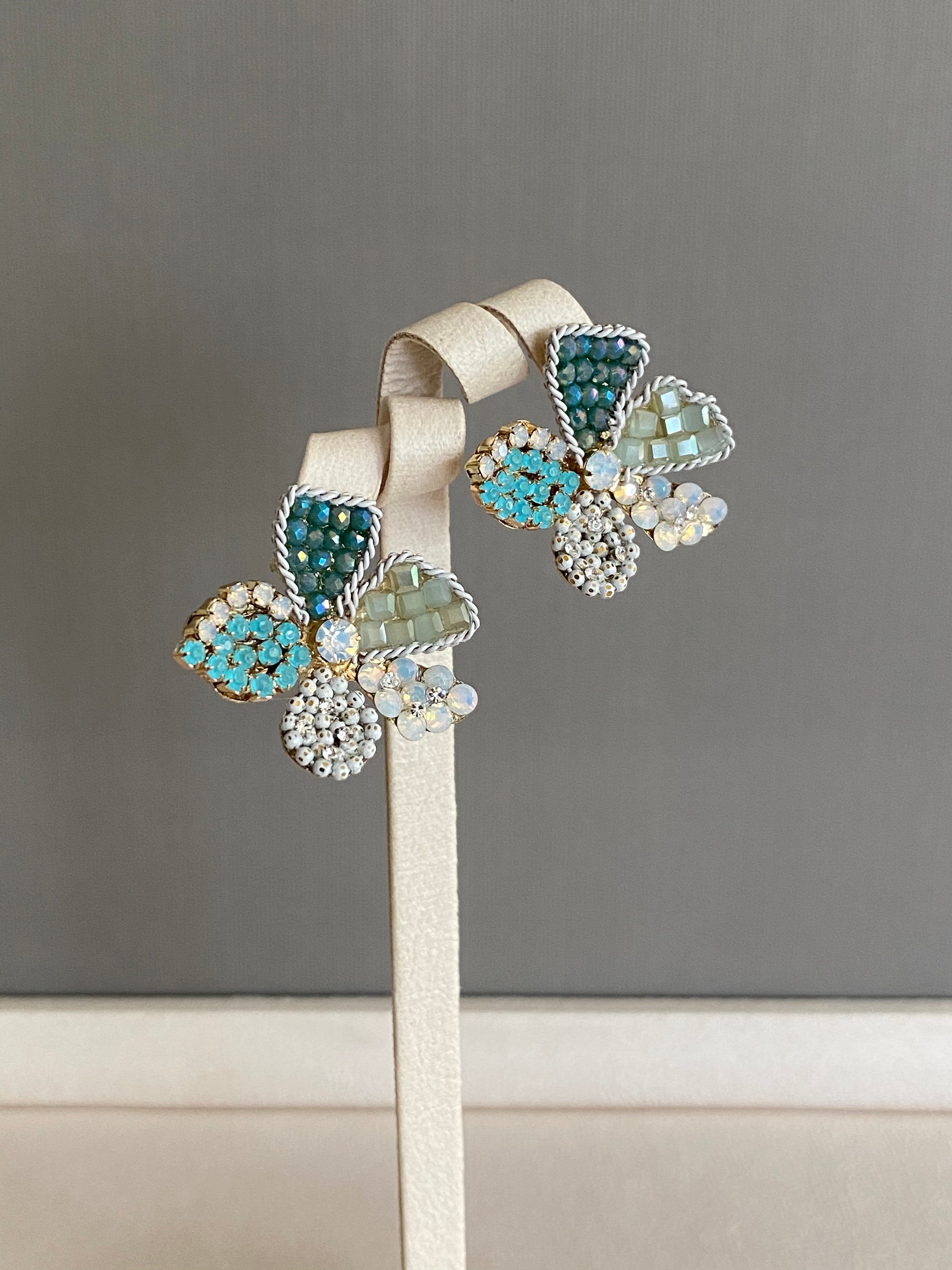 Rhea Petal Cluster Stud Earrings