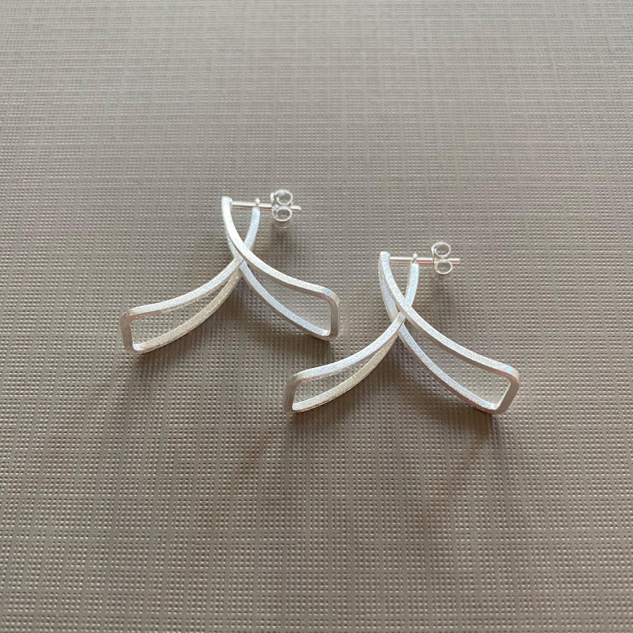 Silver Fold Earrings