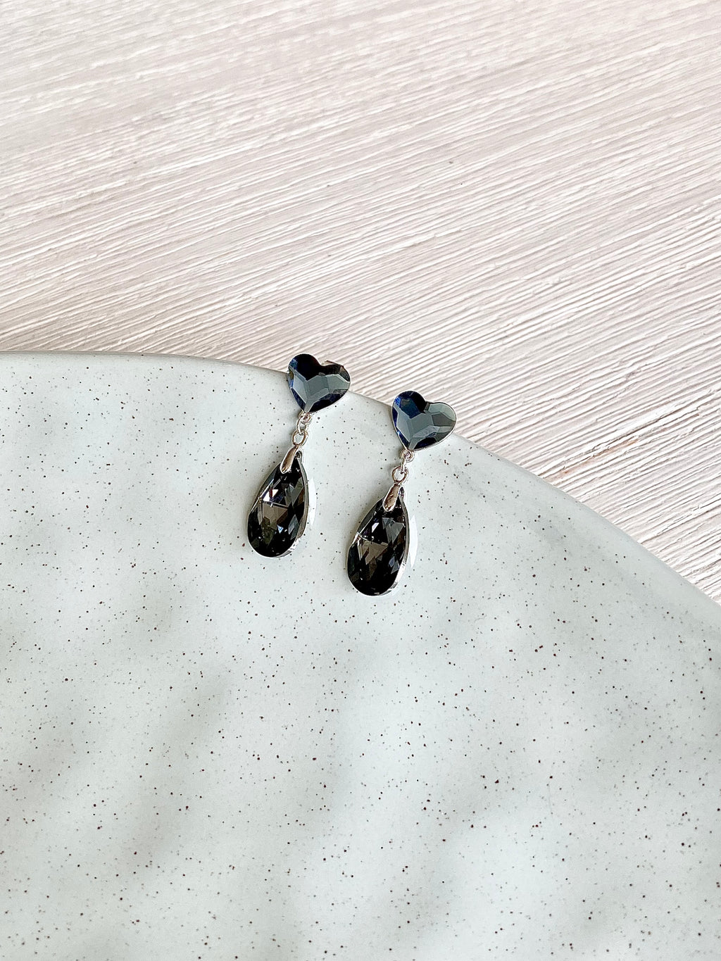 Swarovski Heart Drop Earrings (2 colours)