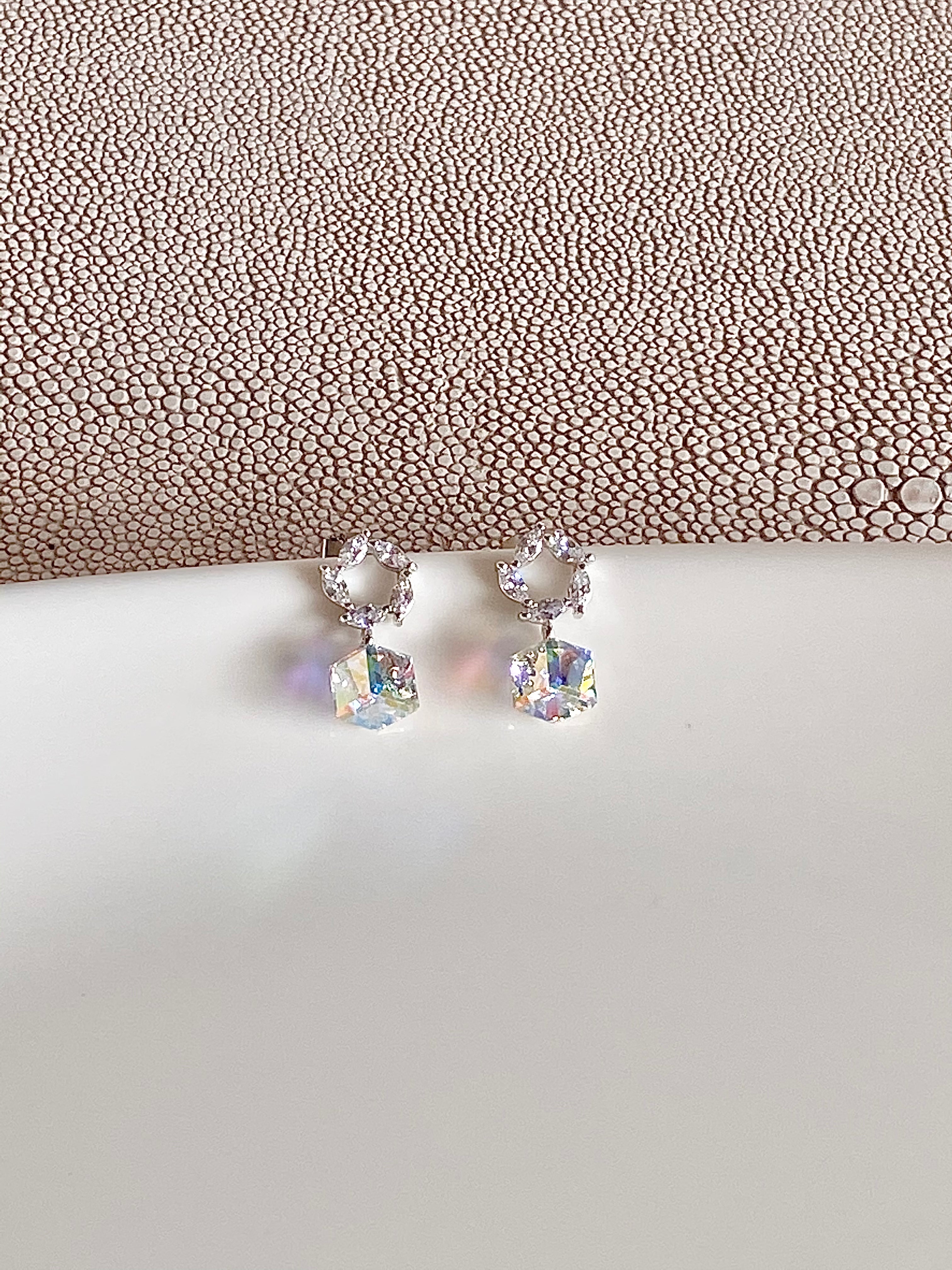 Swarovski Square Drop Earrings (2 colours)