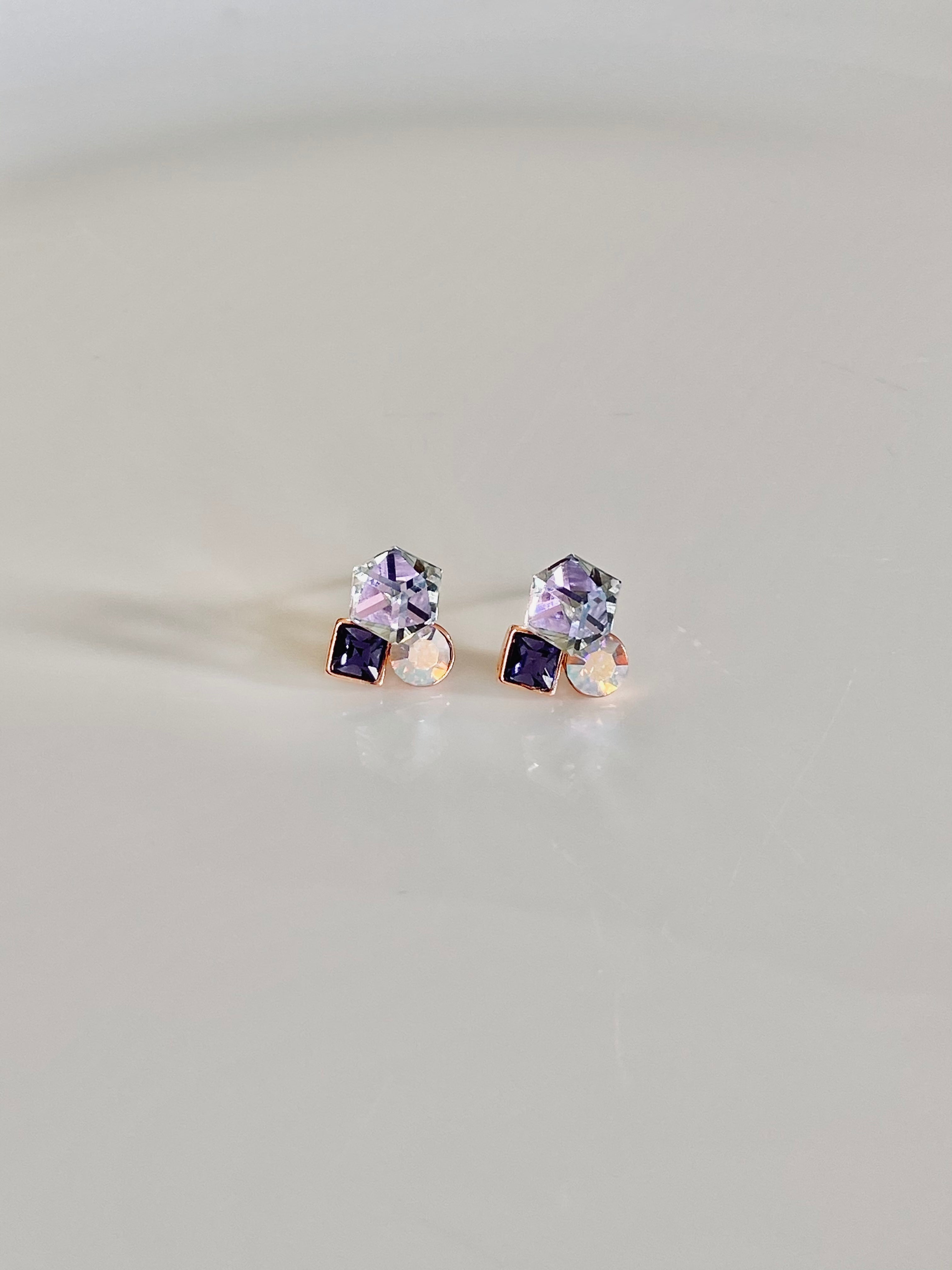 Swarovski Petite Trio Crystal Stud Earrings (6 colours)