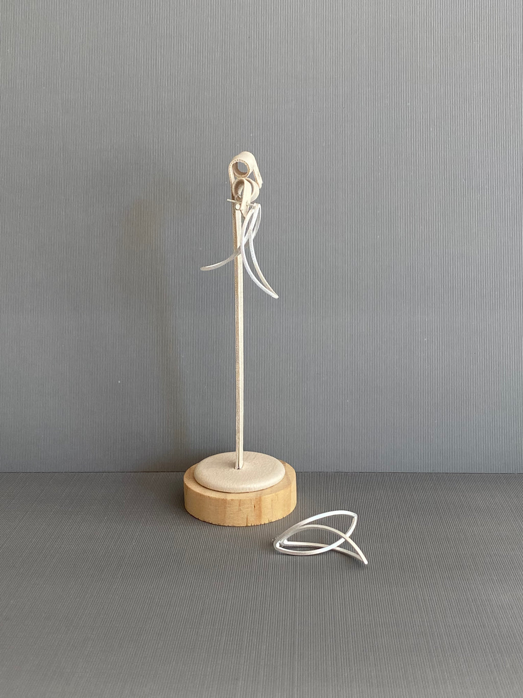 Silver Fold Curve Earrings