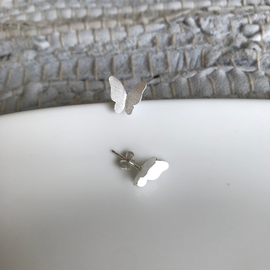 Matte Butterfly Silhouette Earrings