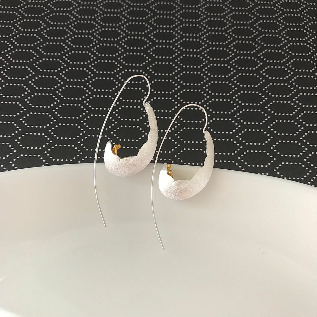 Dual Wave Curve Earrings