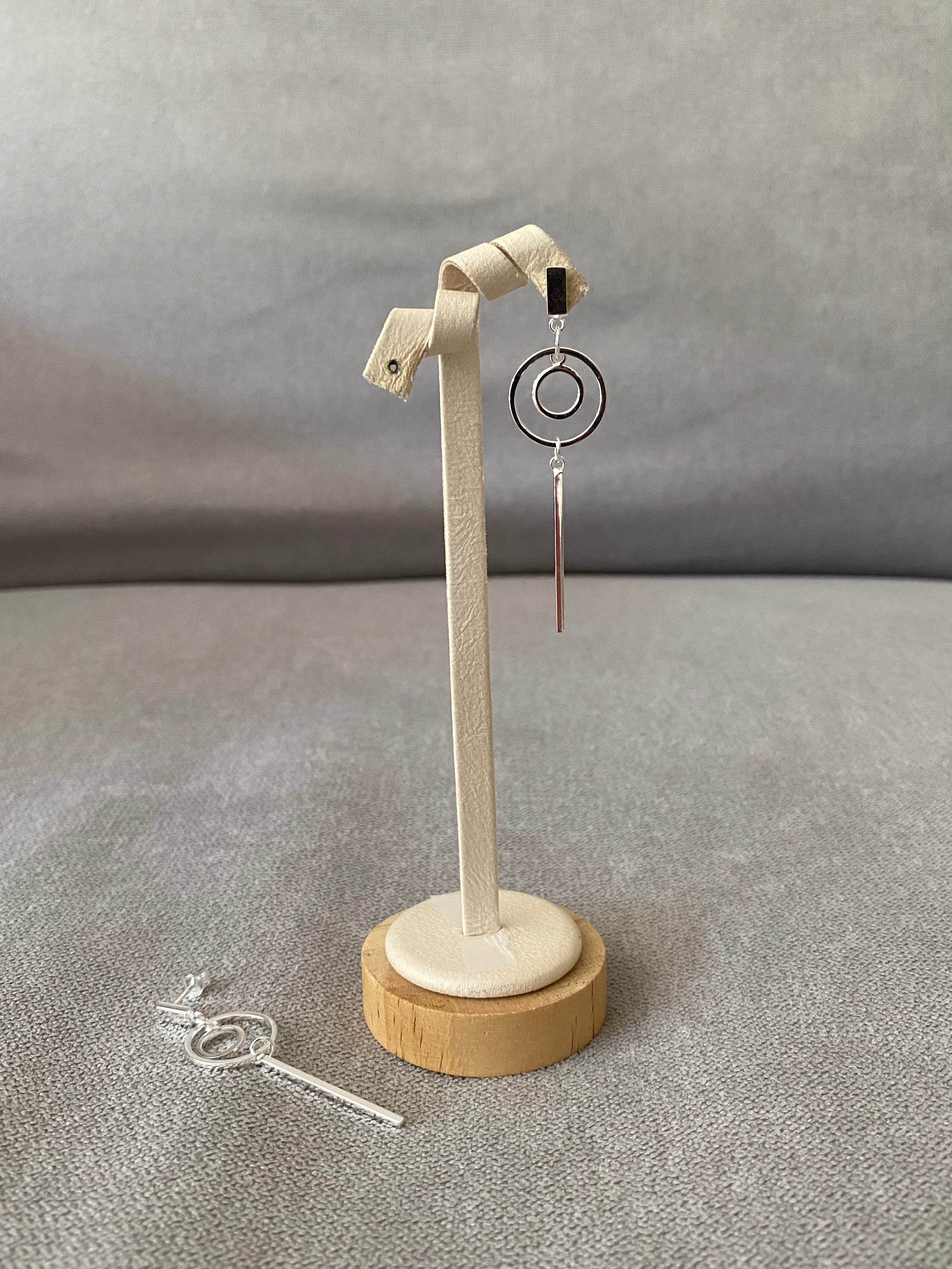 Circular Line Drop Earrings