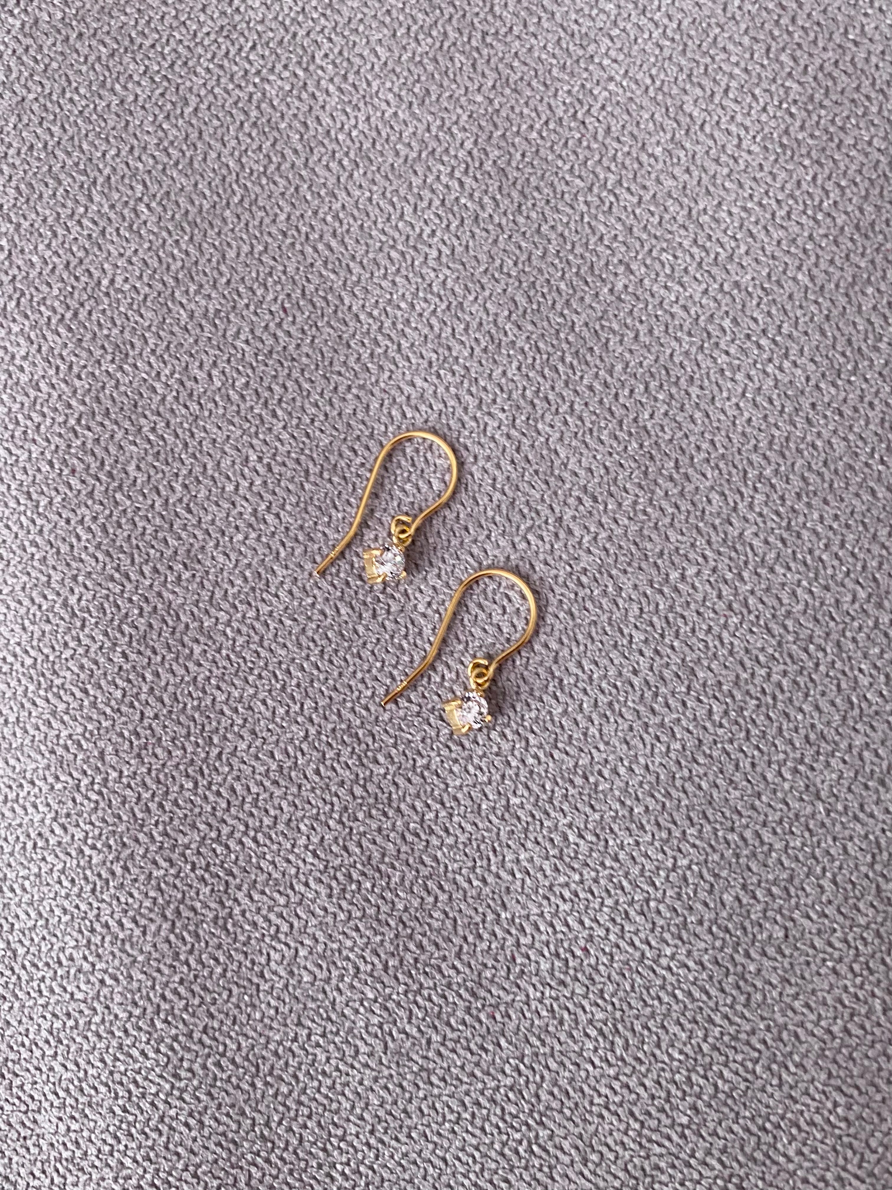 Gold Cubic Zirconia Earrings