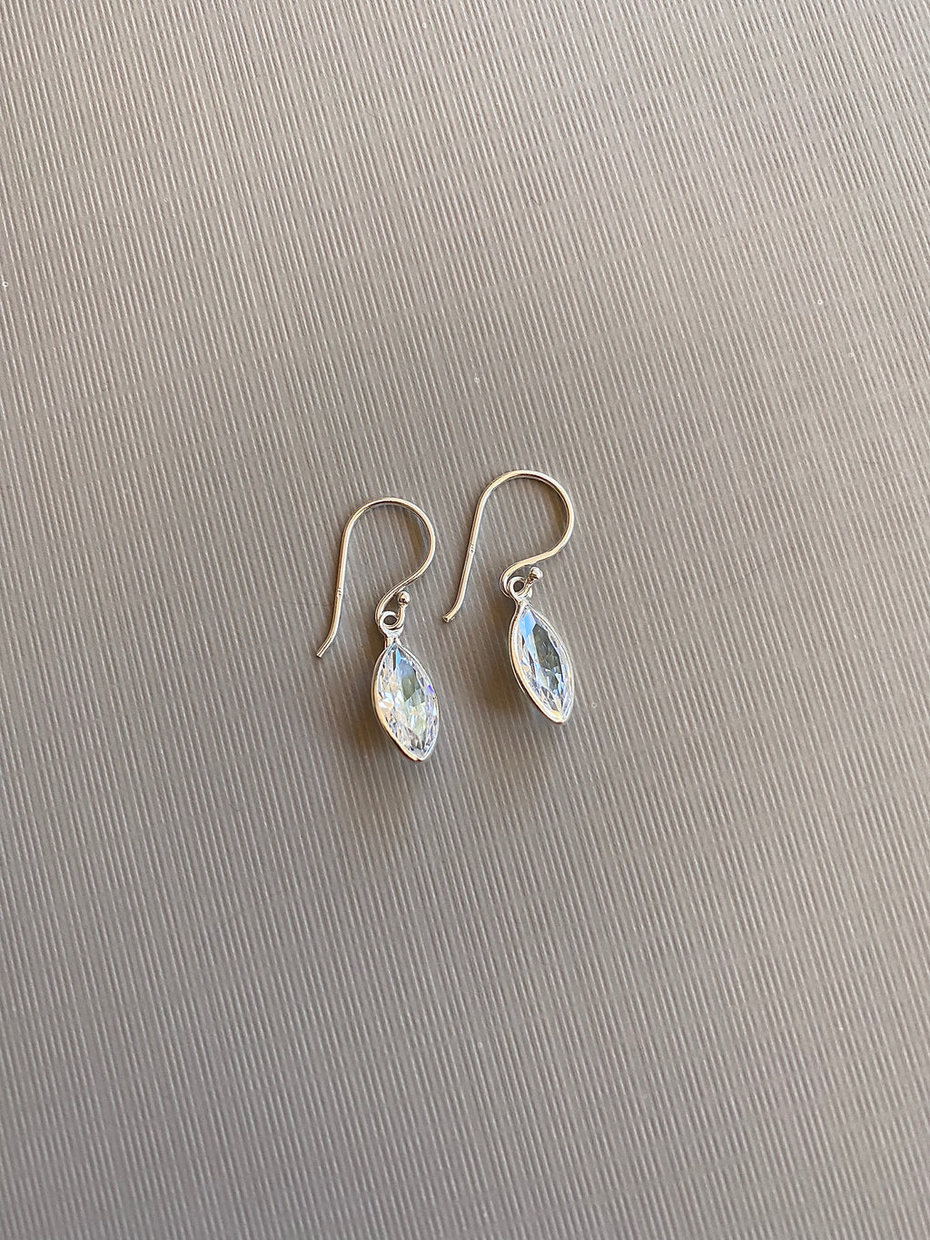 CZ Drop Hook Earrings