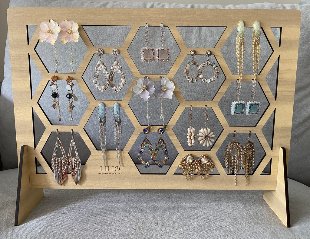 Earring Stands - Large B (13 Hexagons x 70mm)