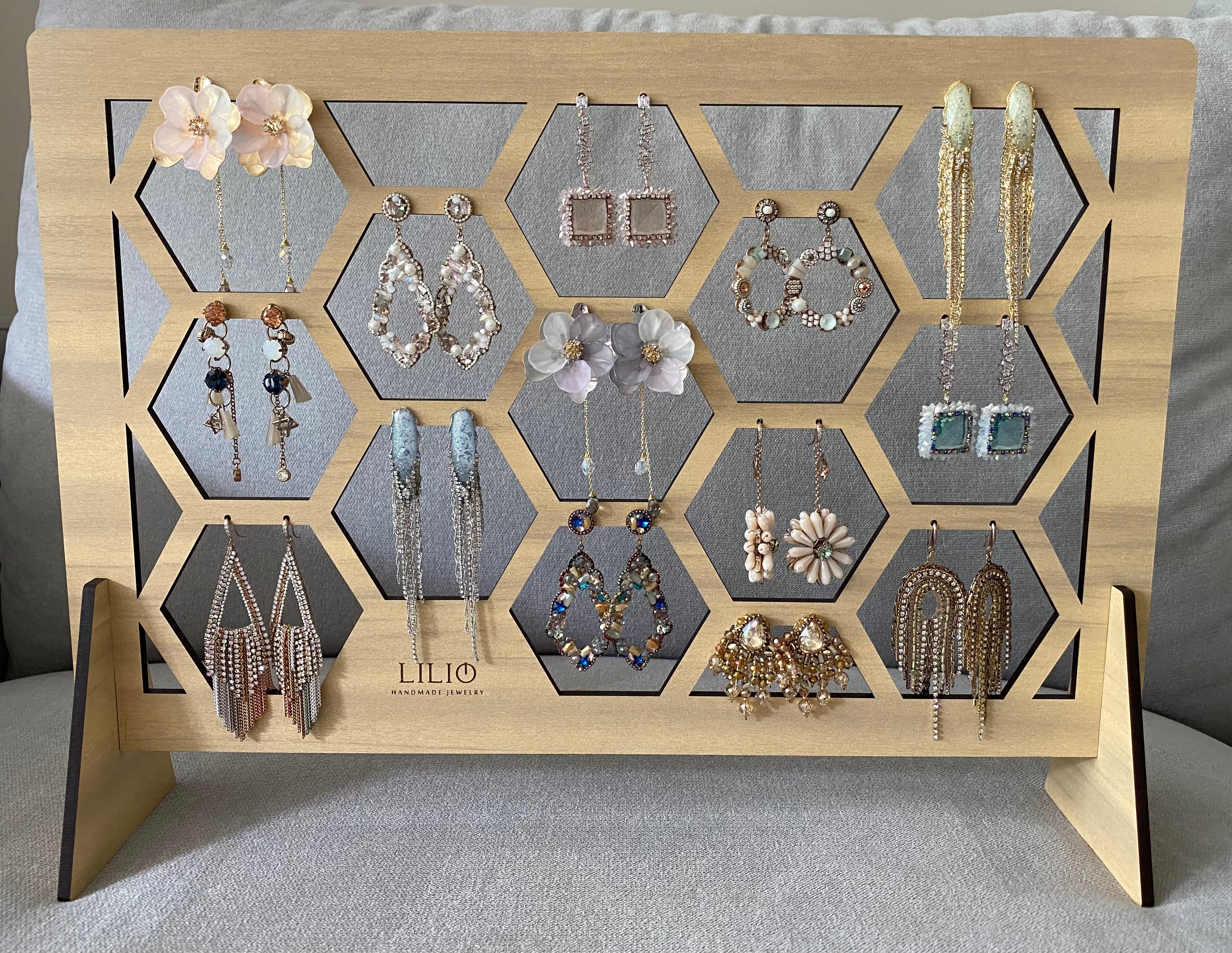 Earring Stands - Large B (13 Hexagons x 70mm)
