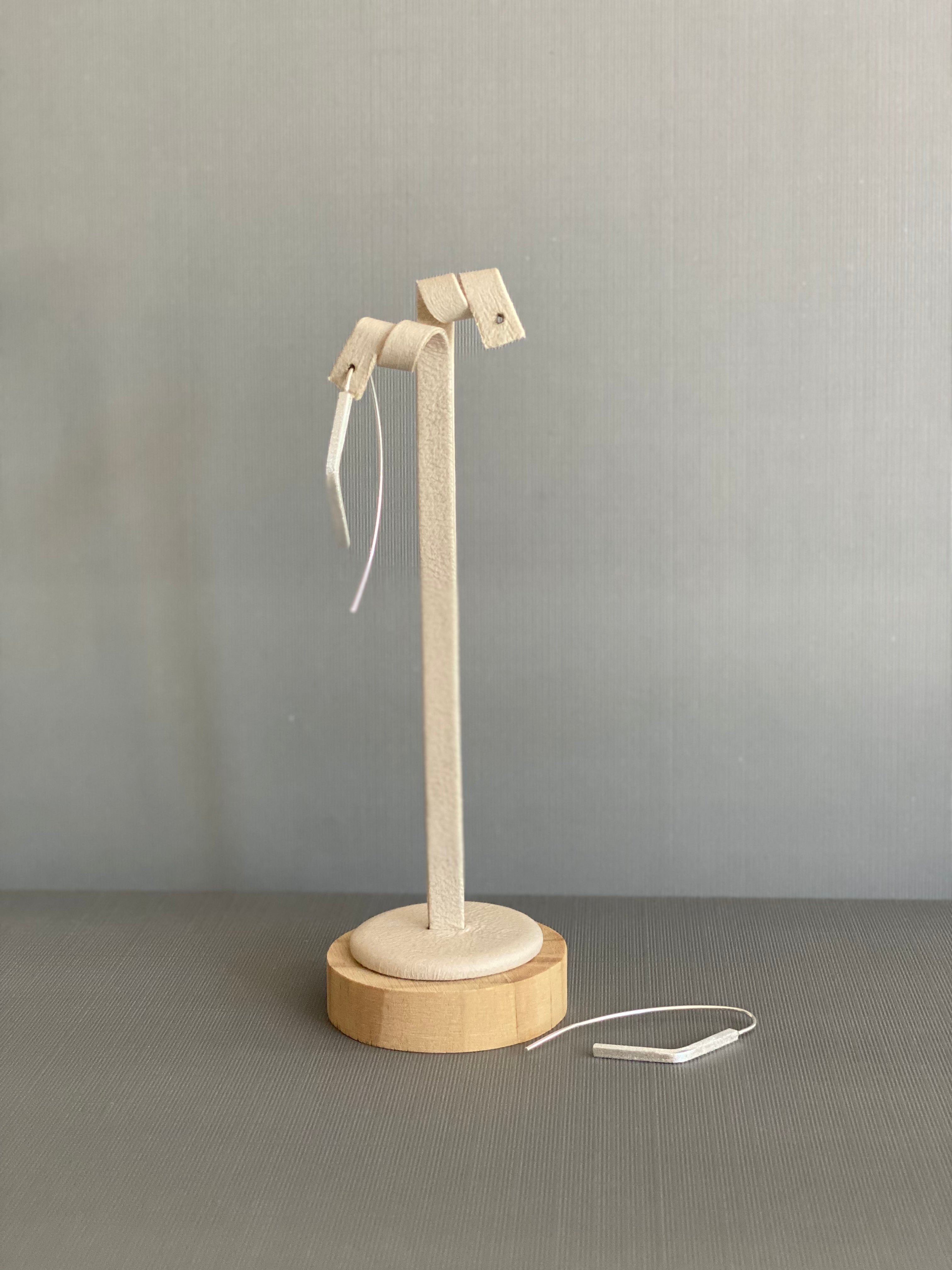 Silver Long Curve Earrings