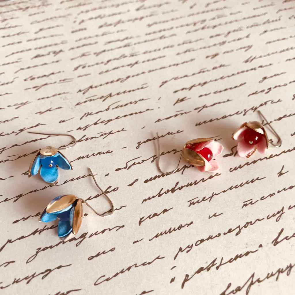 Dry Flower Hook Earrings