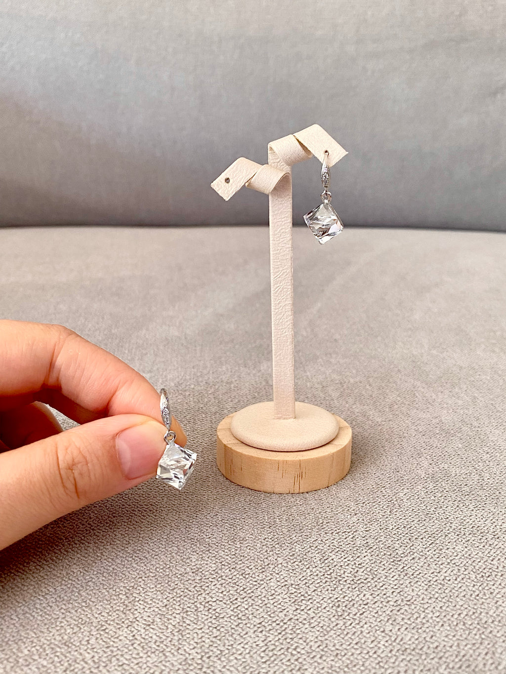 Swarovski Cube Drop Earrings (4 colours)