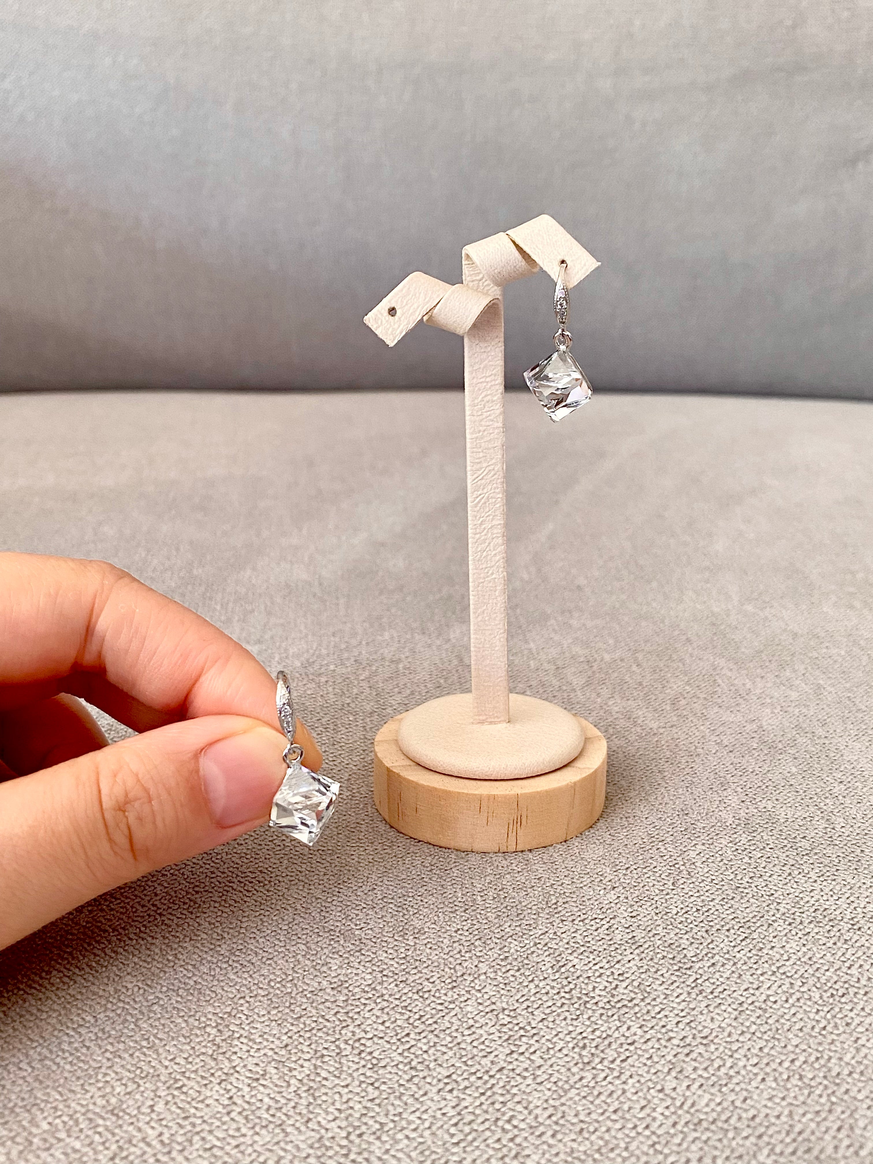 Swarovski Cube Drop Earrings (4 colours)