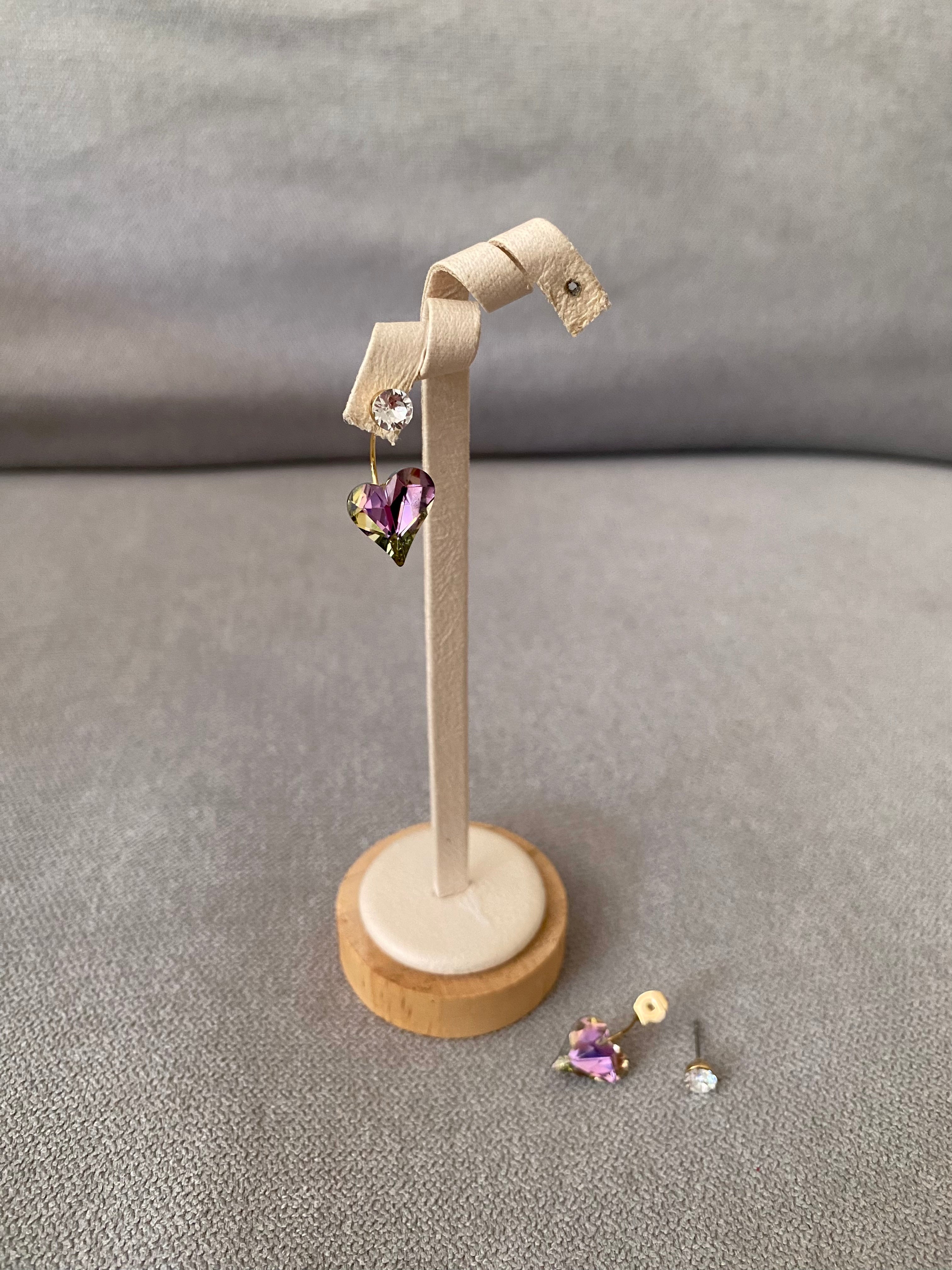 Swarovski Heart Drop Earrings (3 colors)