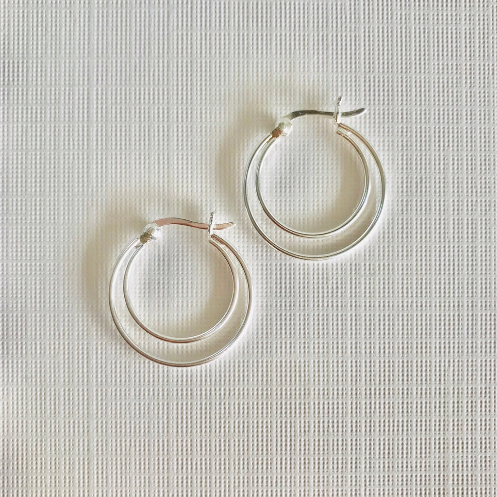 Circular Dual Loop Earrings