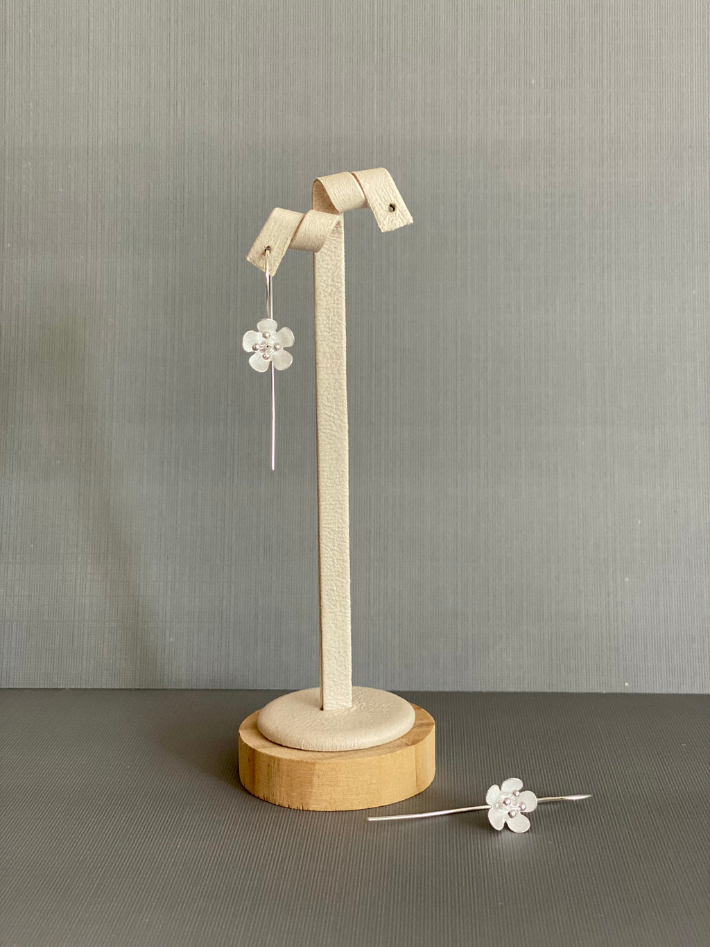 Matte Blossom Hook Earrings