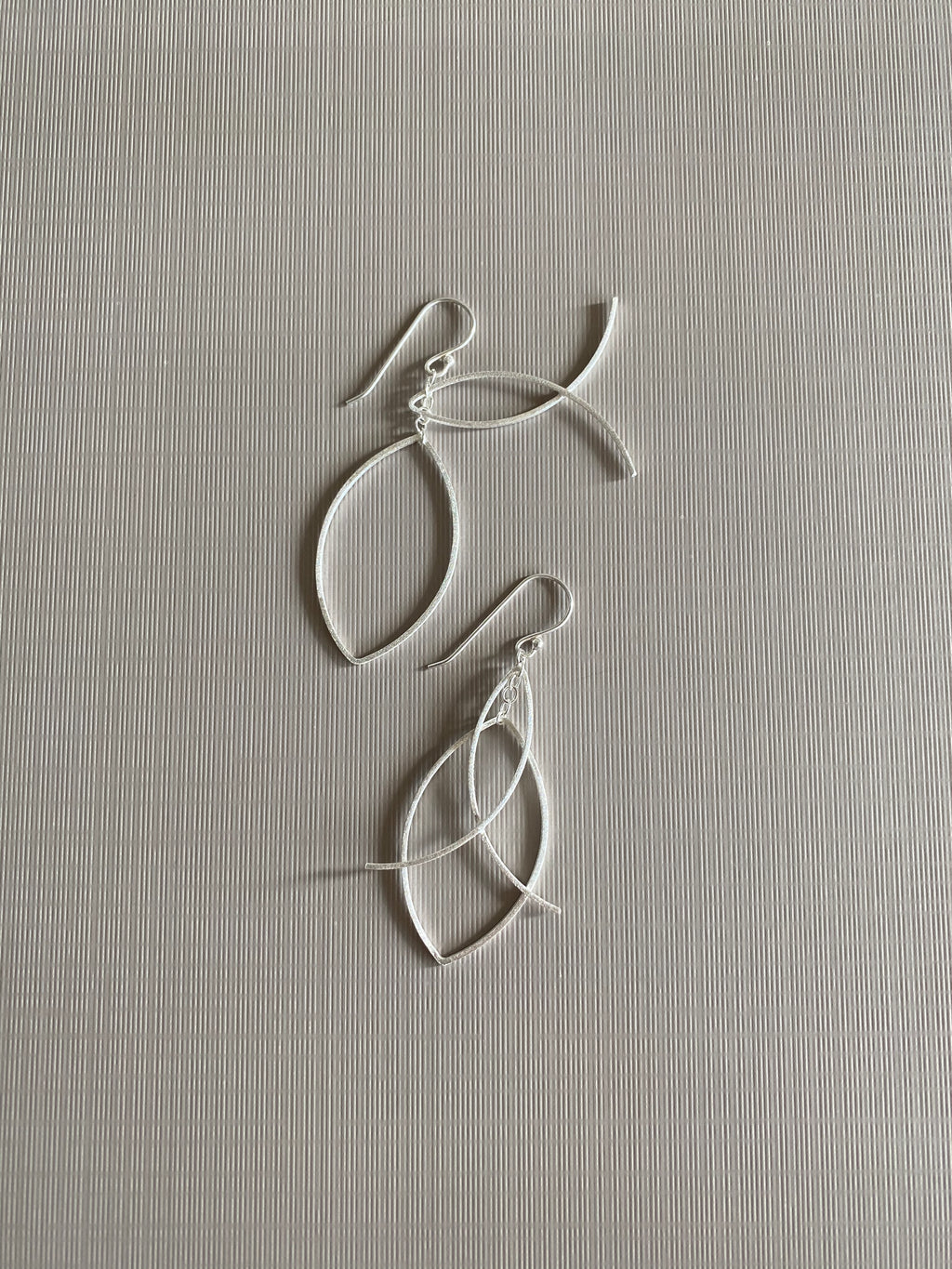 Silver Abstract Wave Earrings