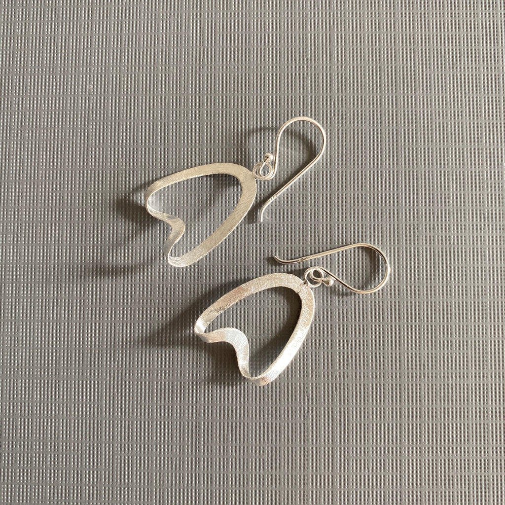 Silver Arc Earrings