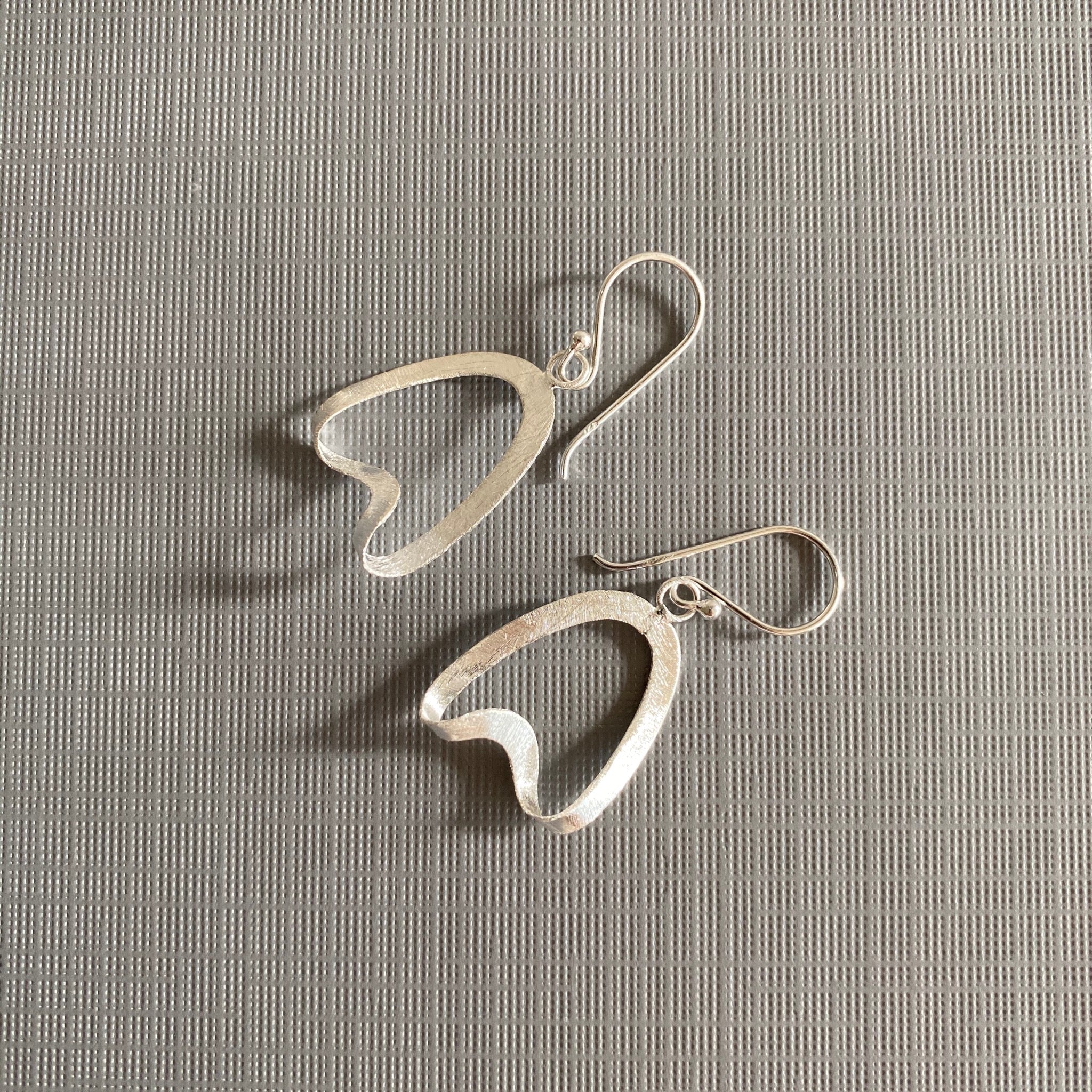 Silver Arc Earrings