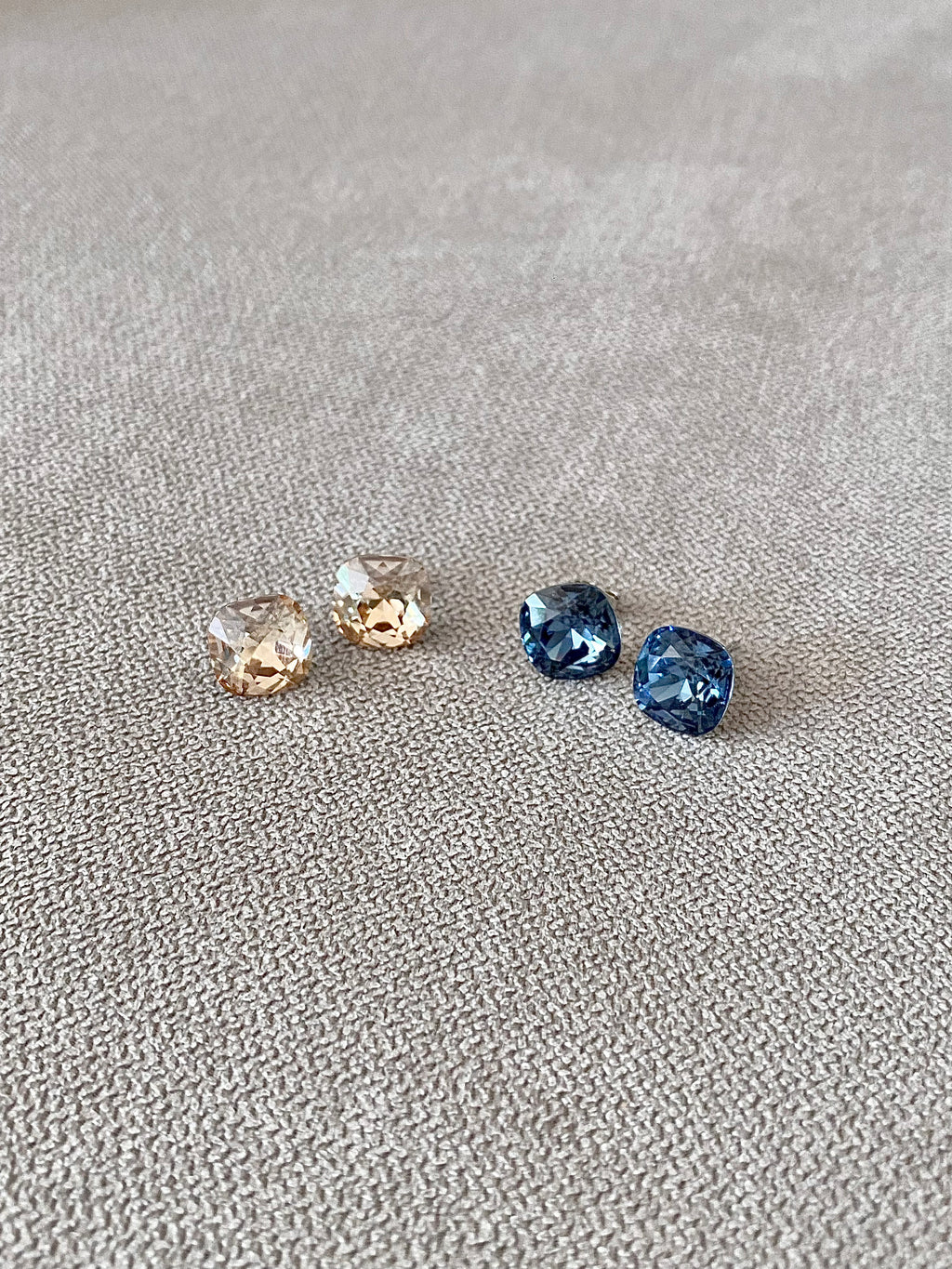 Swarovski Cushion-Cut Stud Earrings (2 colours)