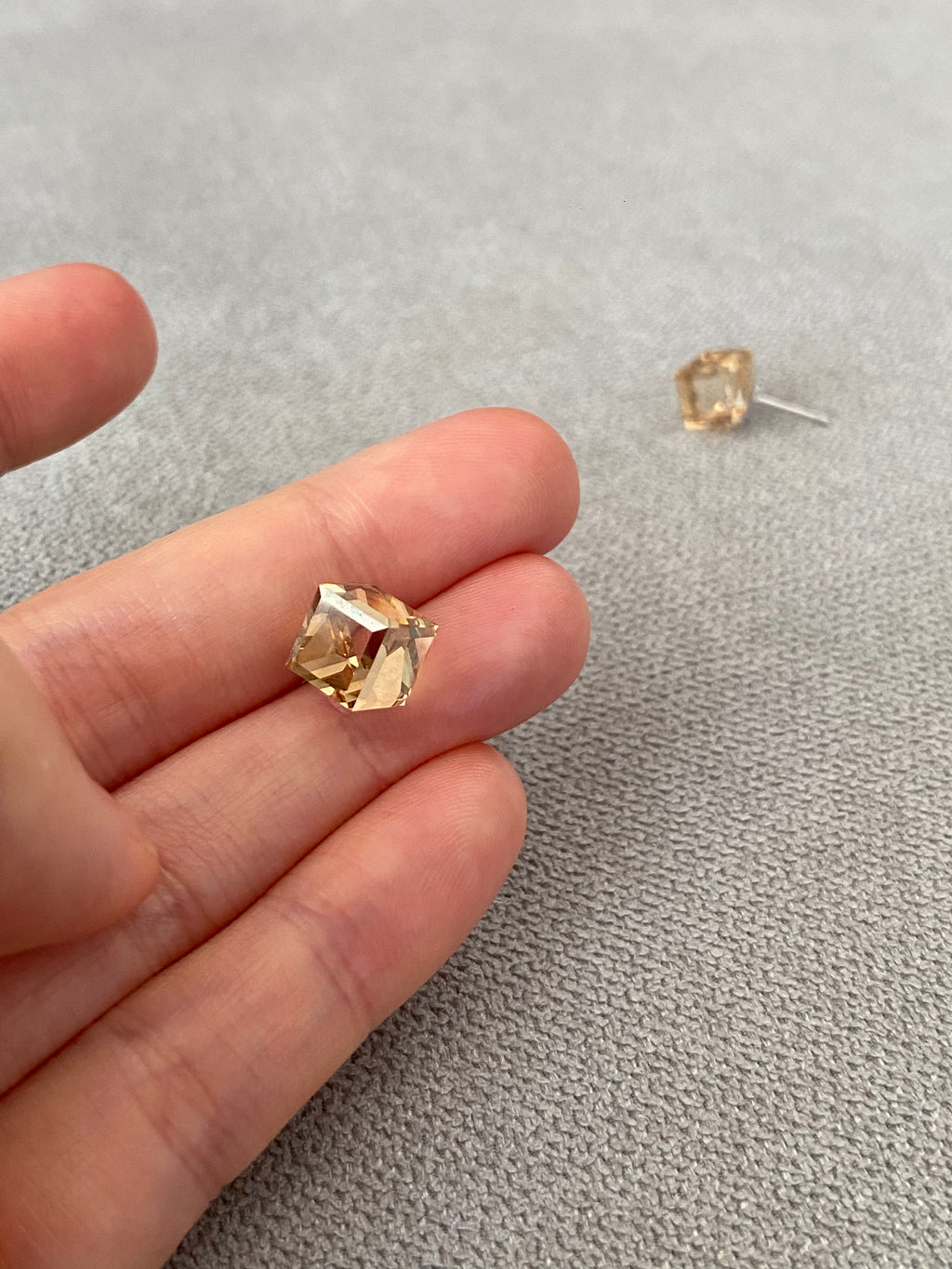 Swarovski Cube Stud Earrings (3 colours)