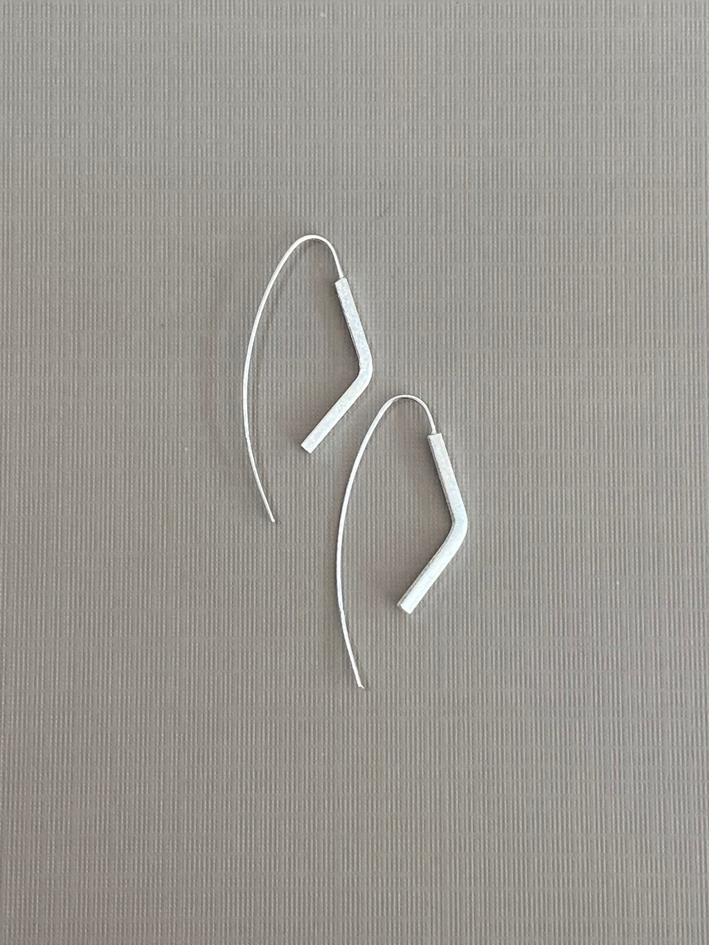Silver Long Curve Earrings