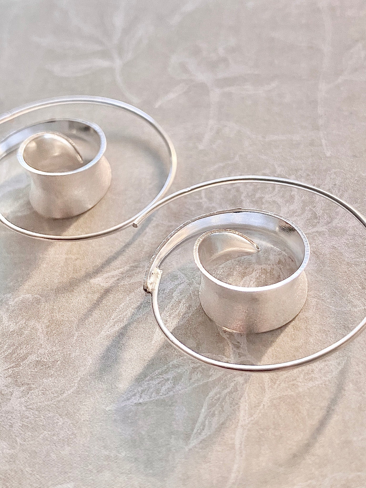 Circular Spiral Earrings