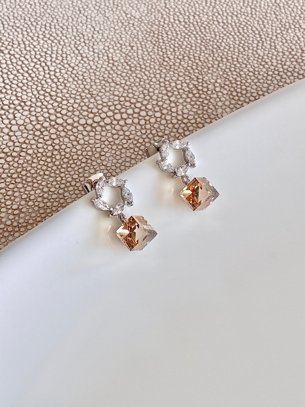Swarovski Square Drop Earrings (2 colours)