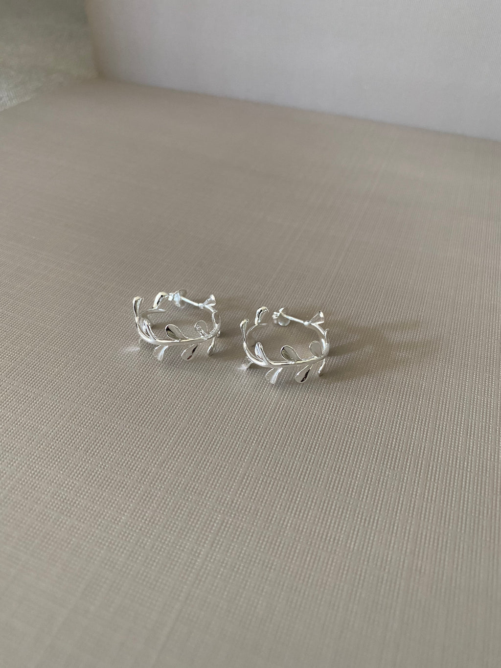 Leaf Hoop Earrings