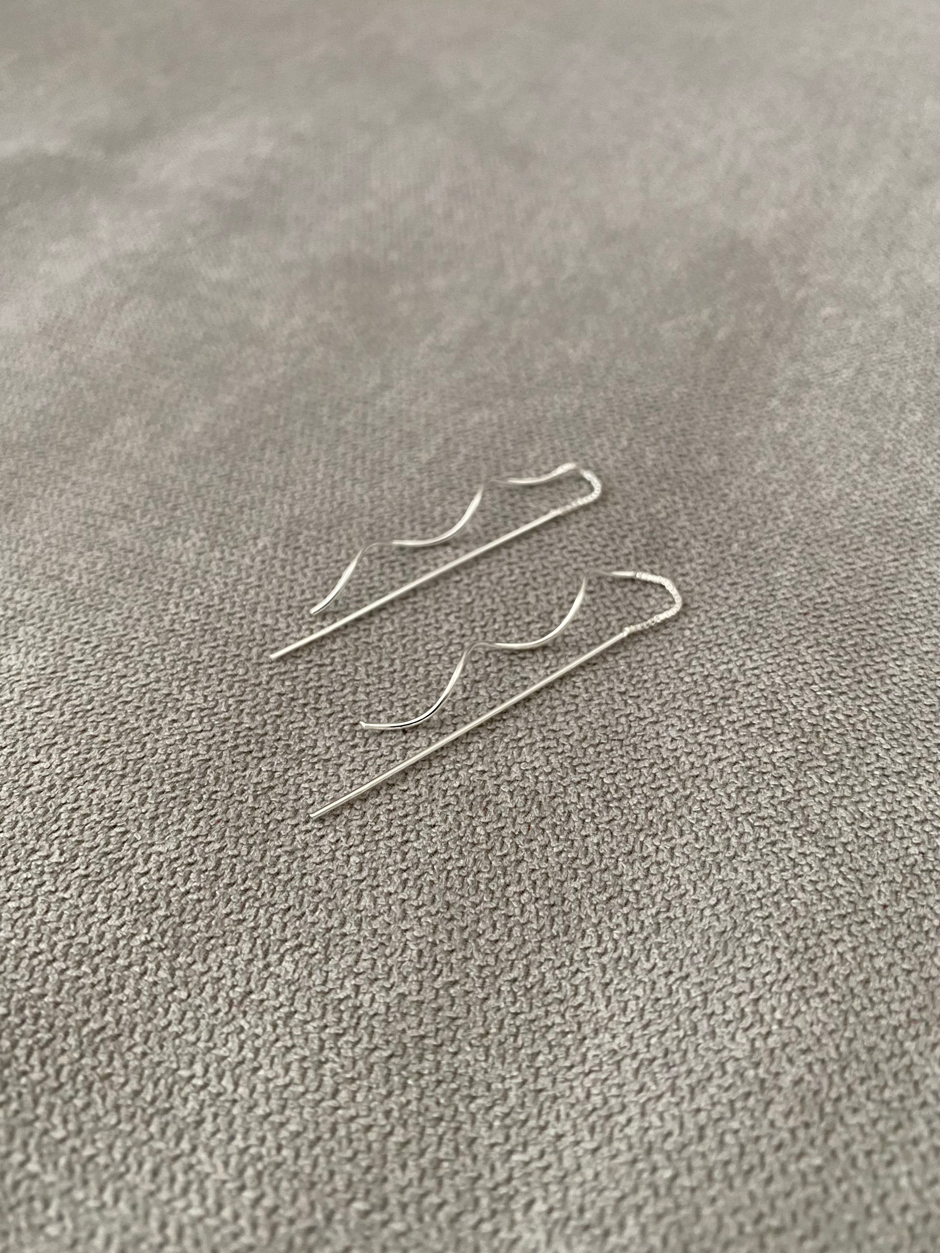 Wave Thread Earrings