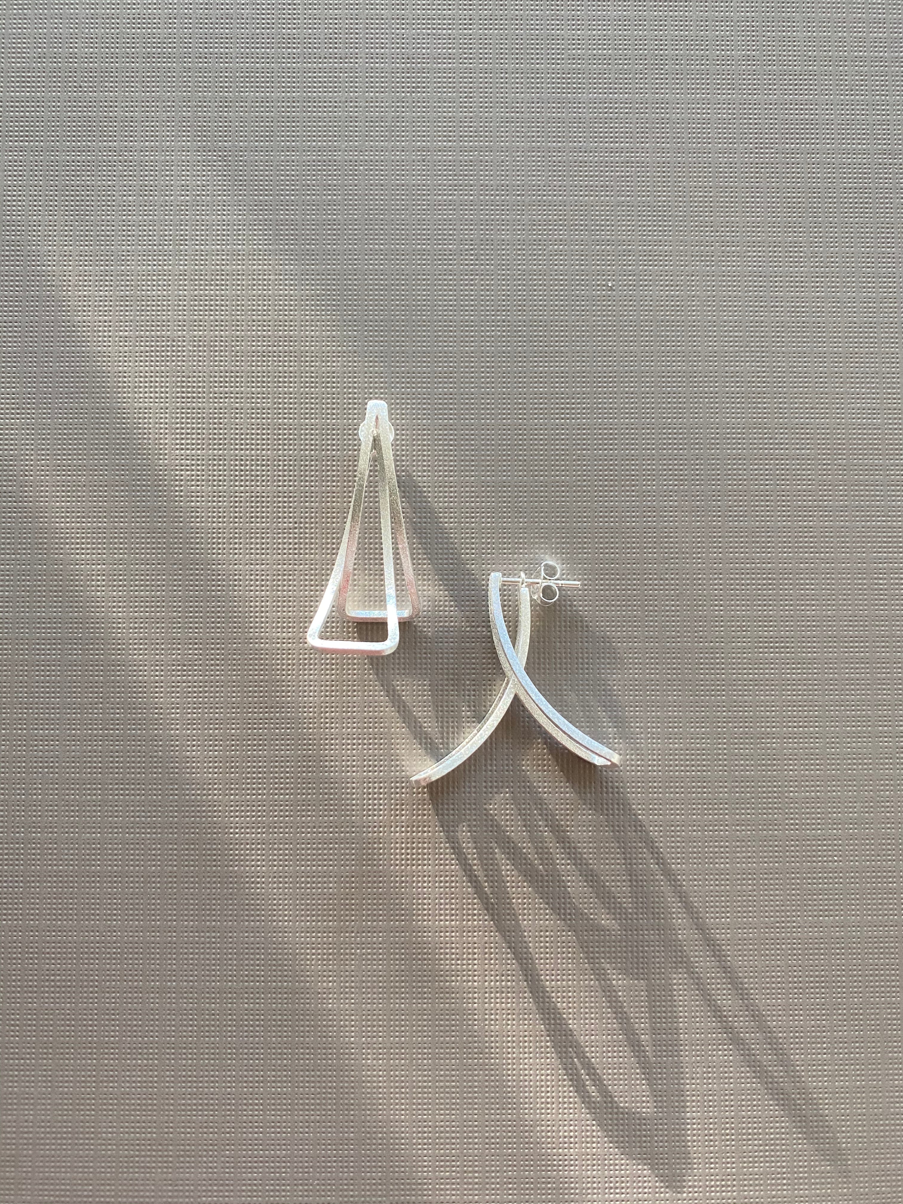 Silver Fold Earrings