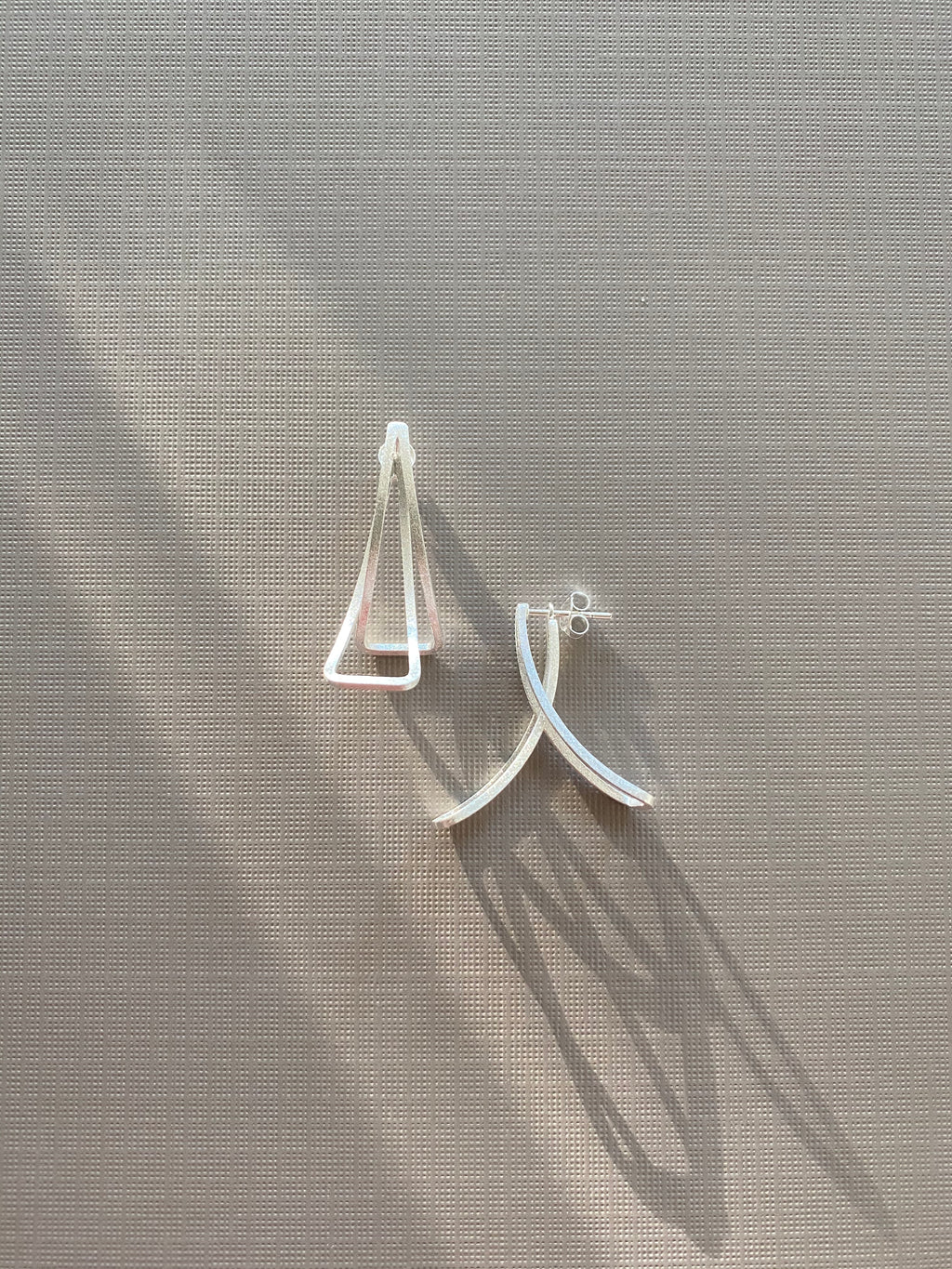 Silver Fold Earrings