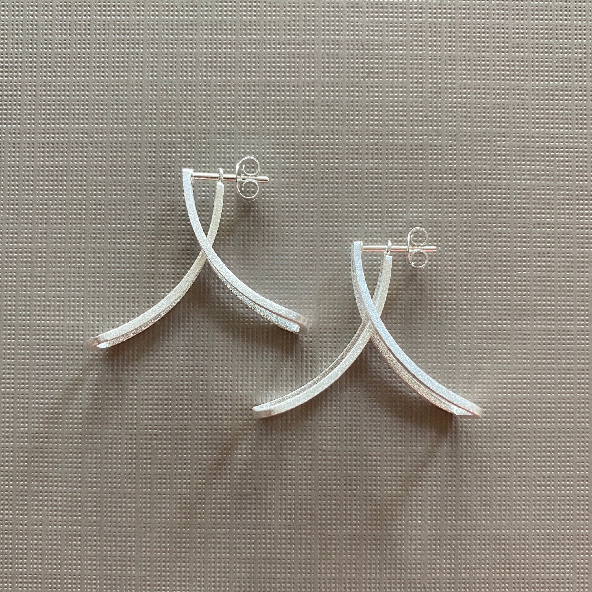 Silver Fold Earrings