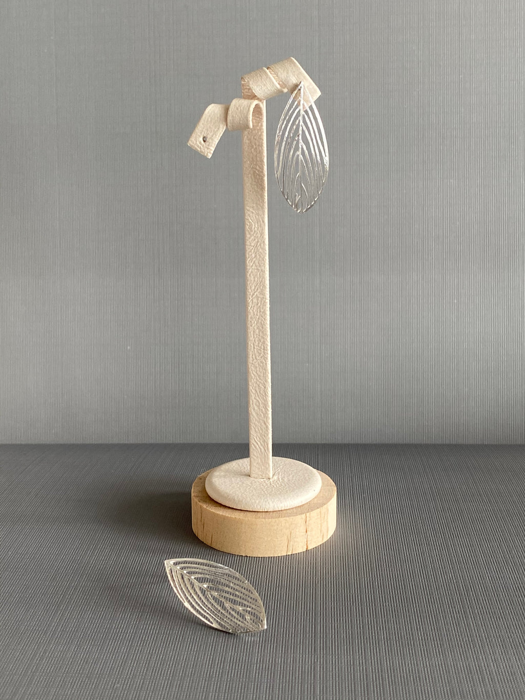 Silver Outline Leaf Earrings