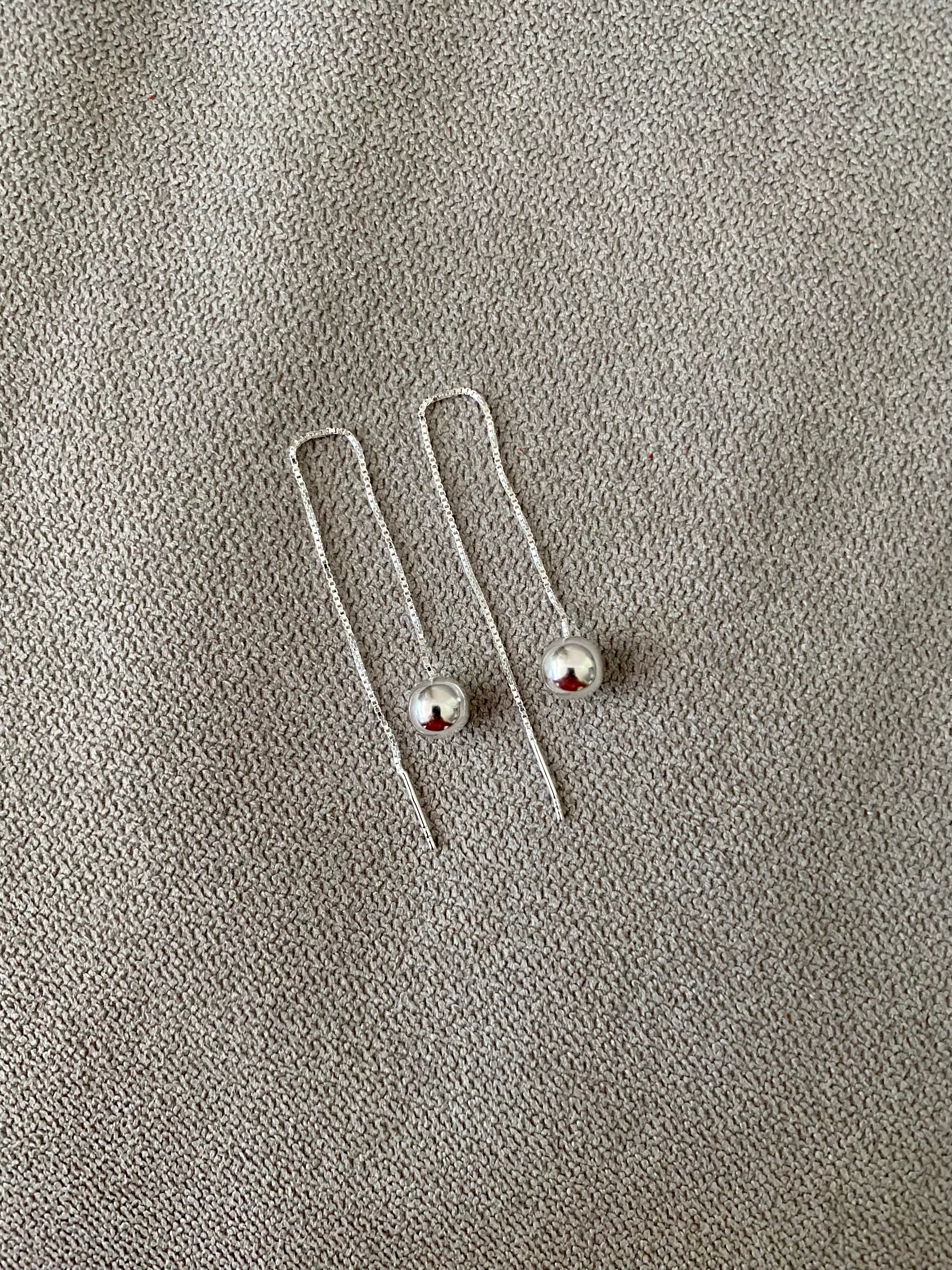 Ball Threader Earrings
