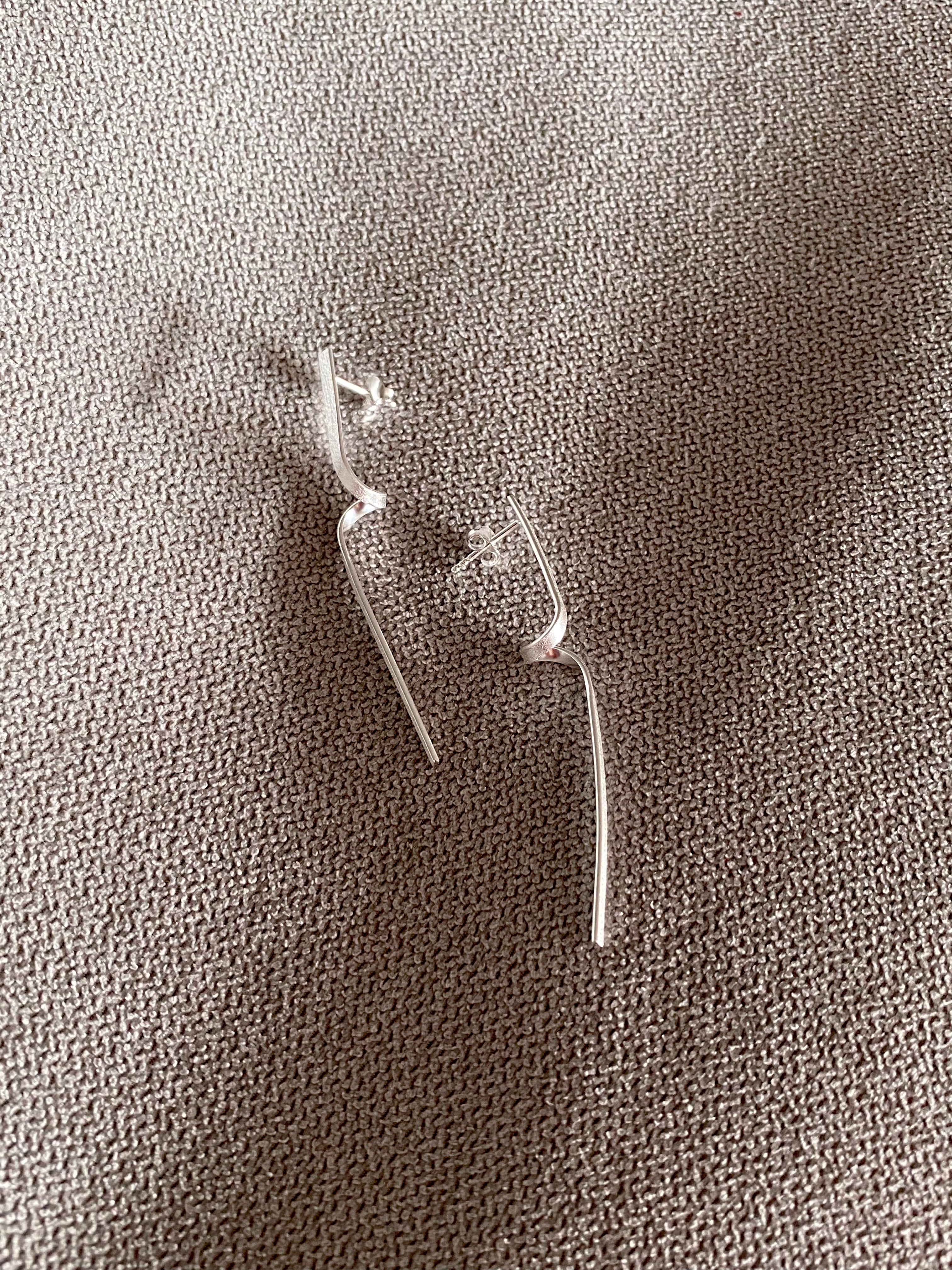 Silver Flow Earrings