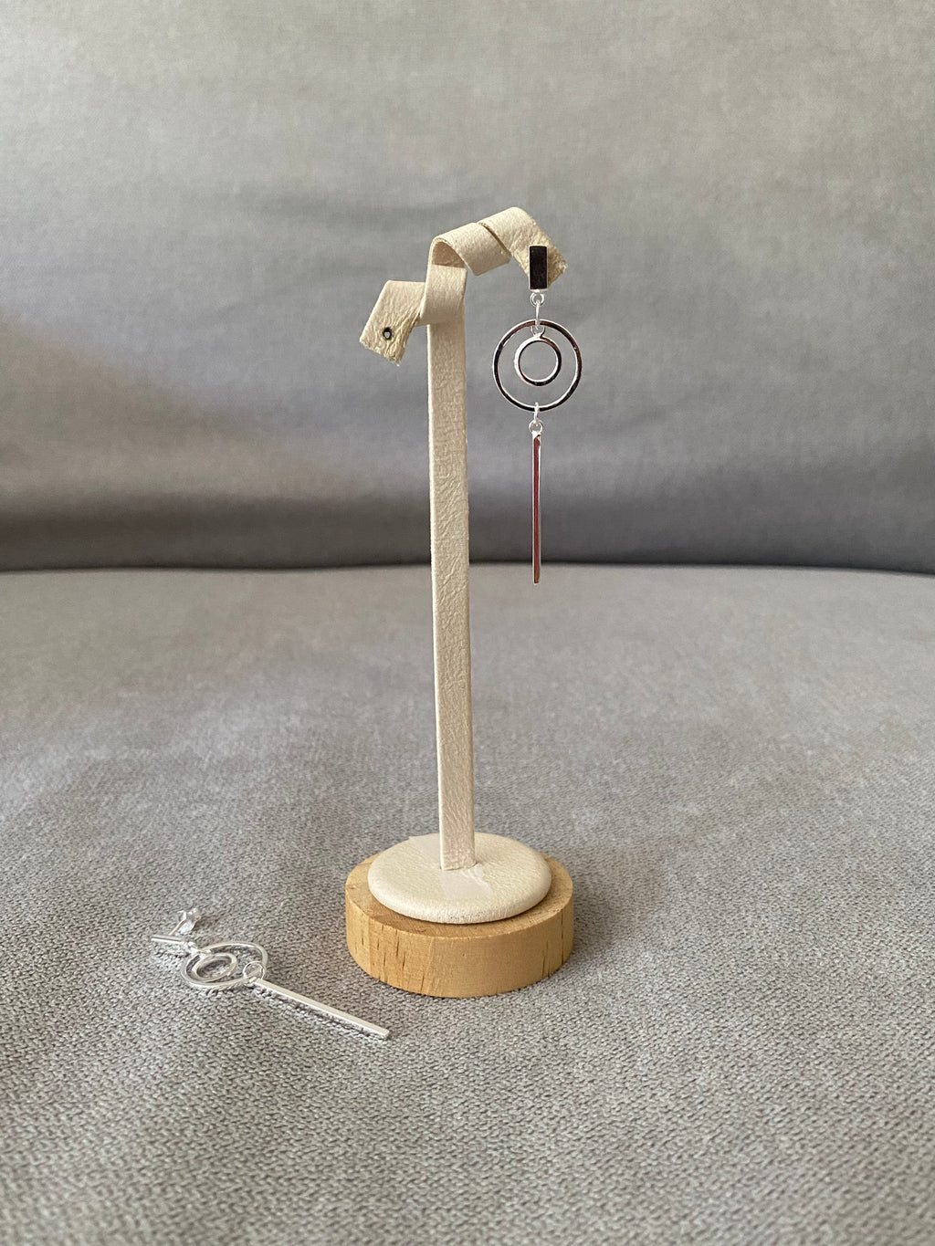 Circular Line Drop Earrings