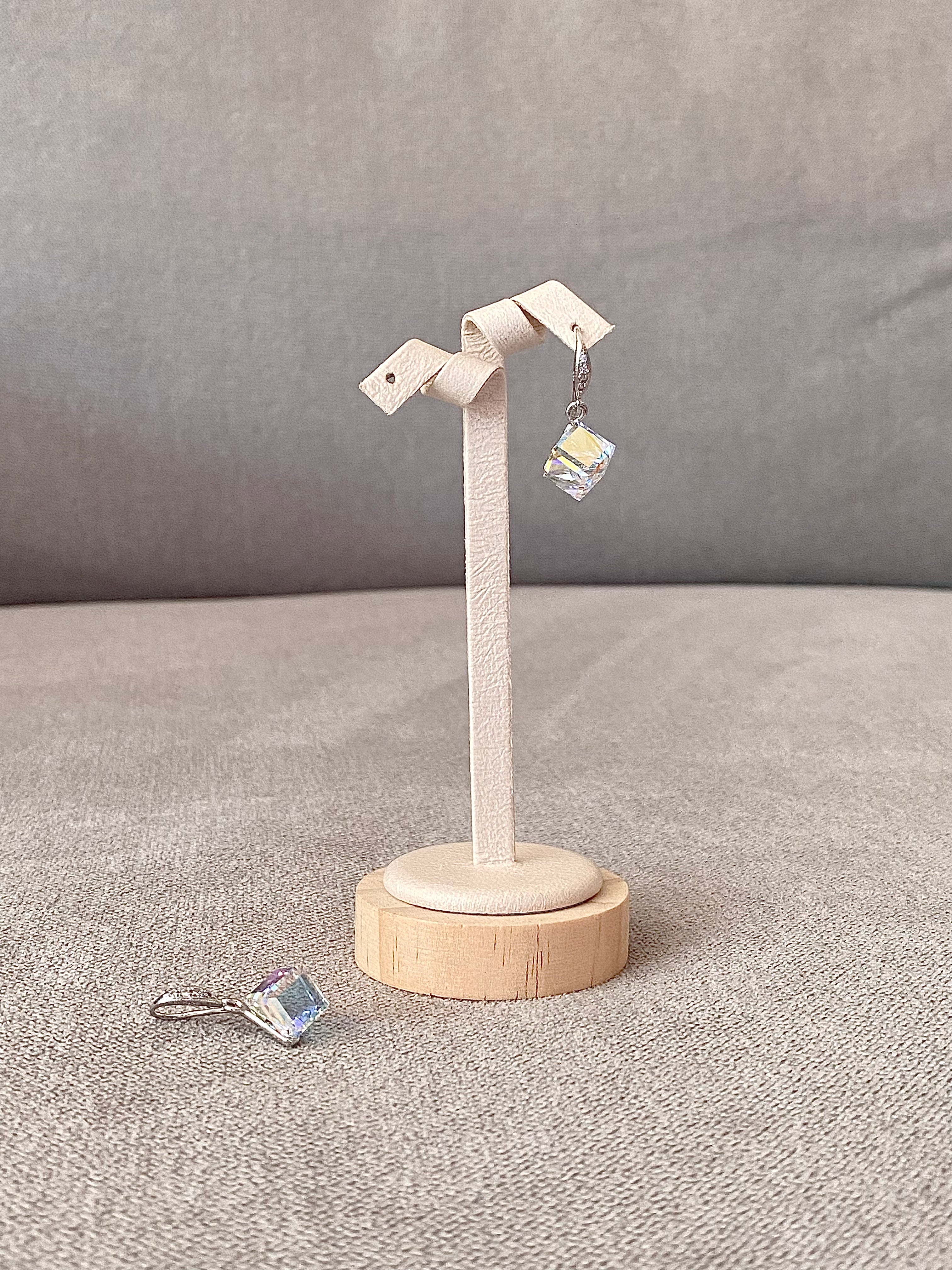 Swarovski Cube Drop Earrings (4 colours)